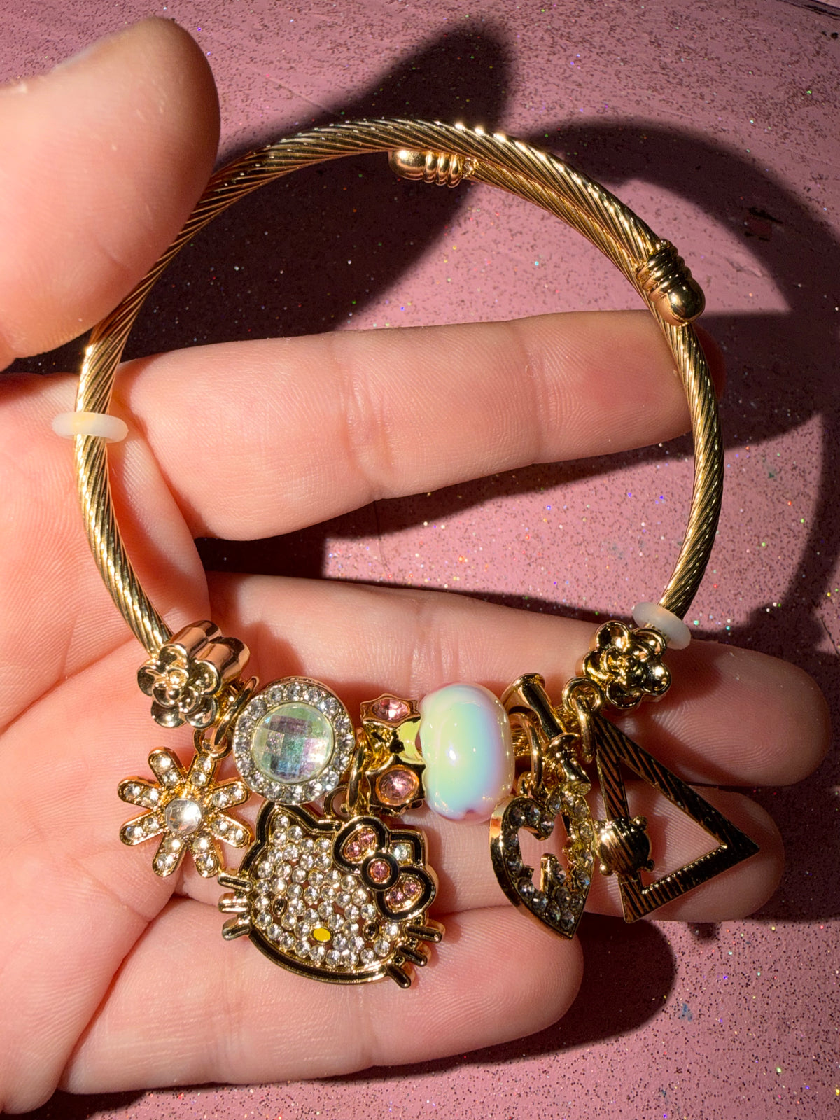 Gold hello kitty charm Bracelet