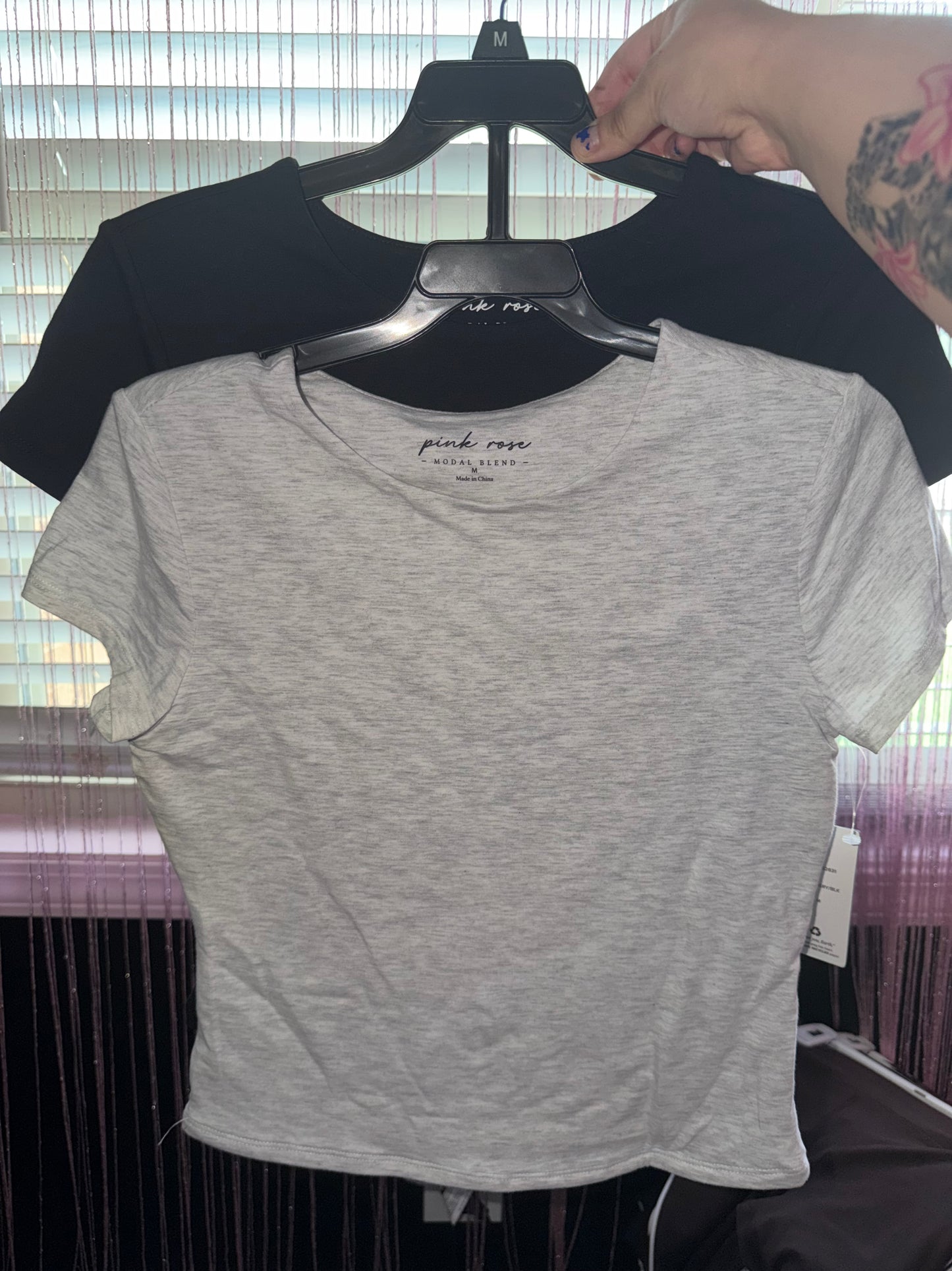 2 pack double layered t shirt set (M)