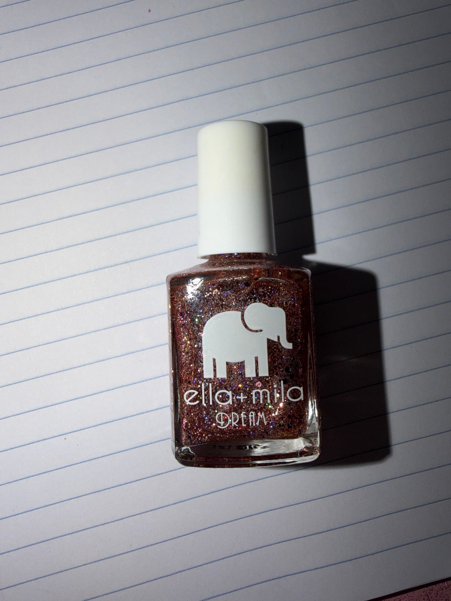 Pink glitter nail polish