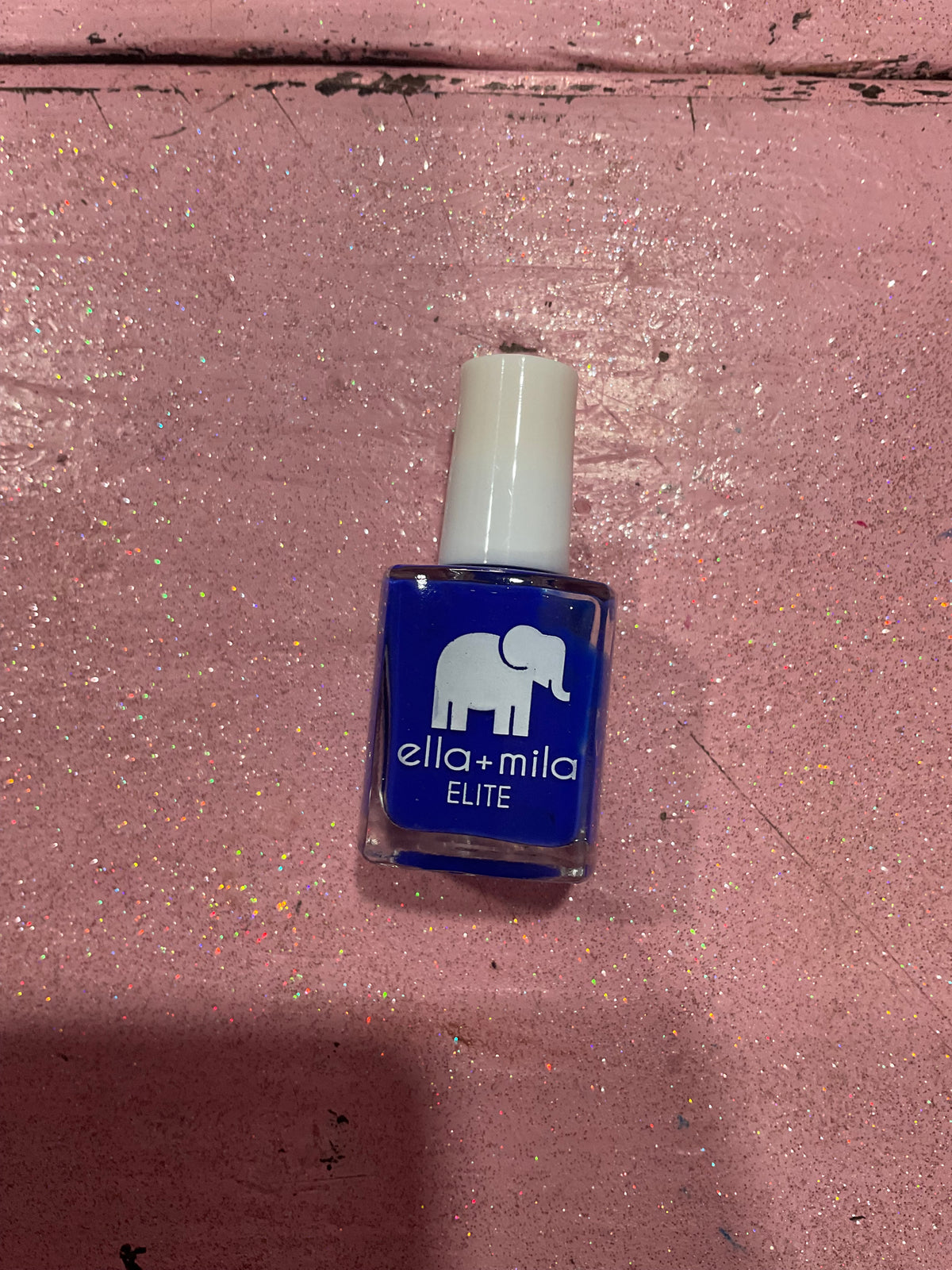 Blue nail polish