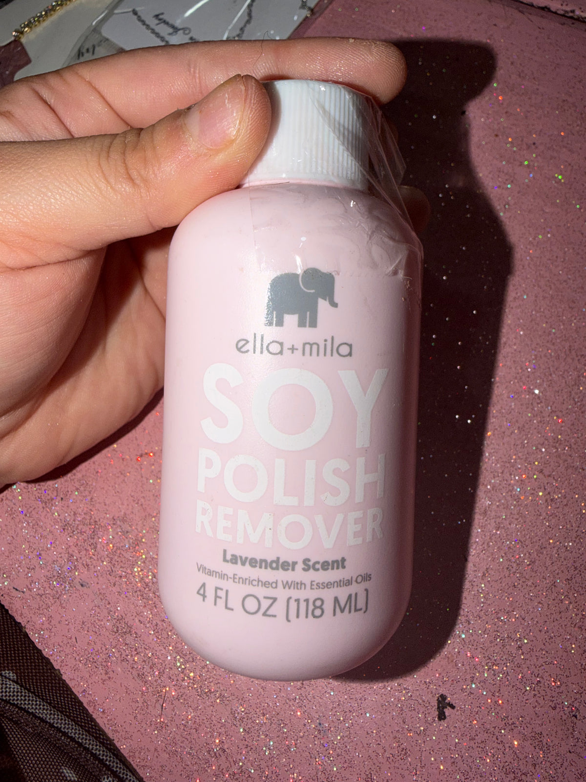 Lavender scented nail polish remover
