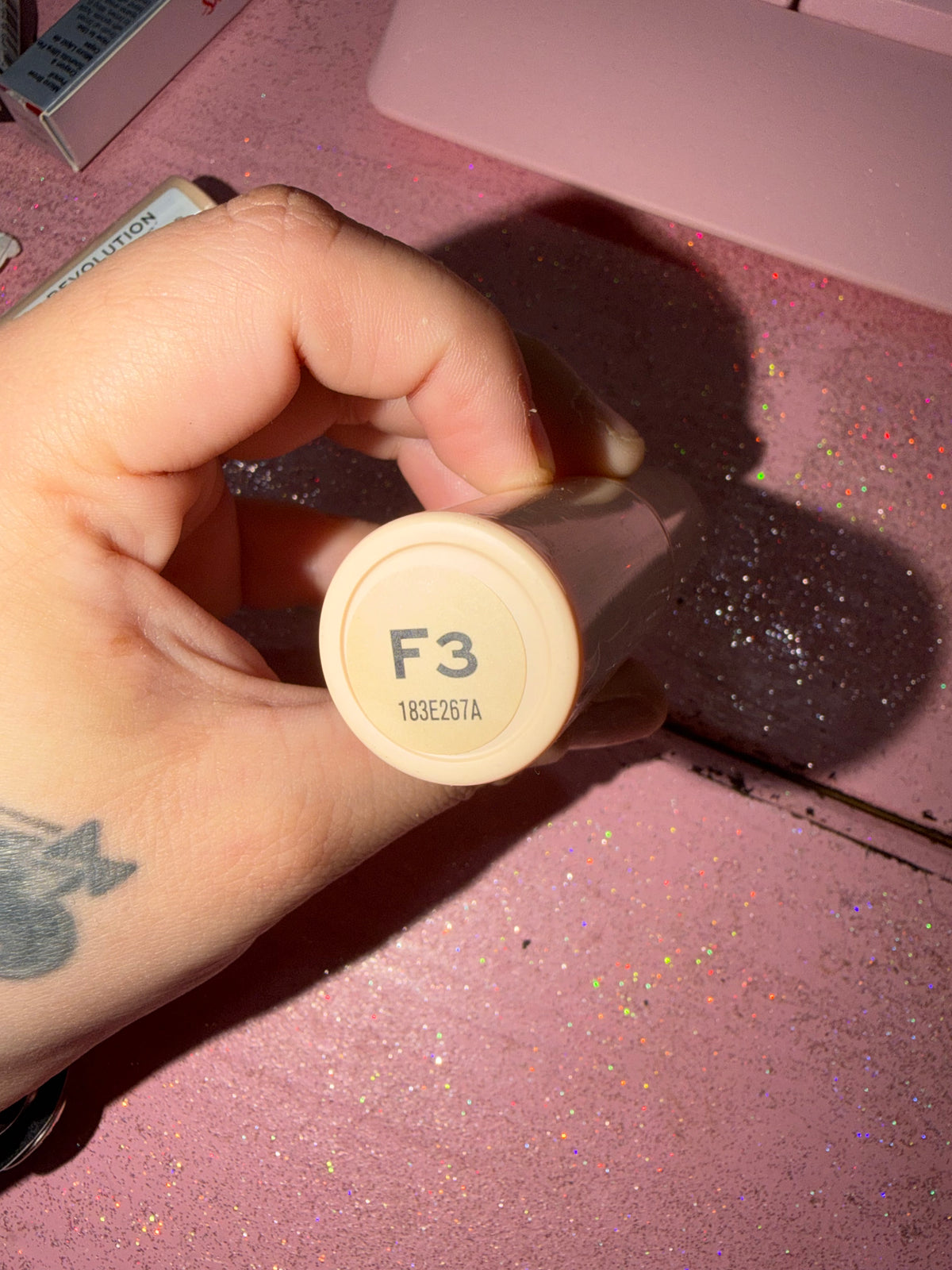 Make up revolution full coverage foundation shade “F3”
