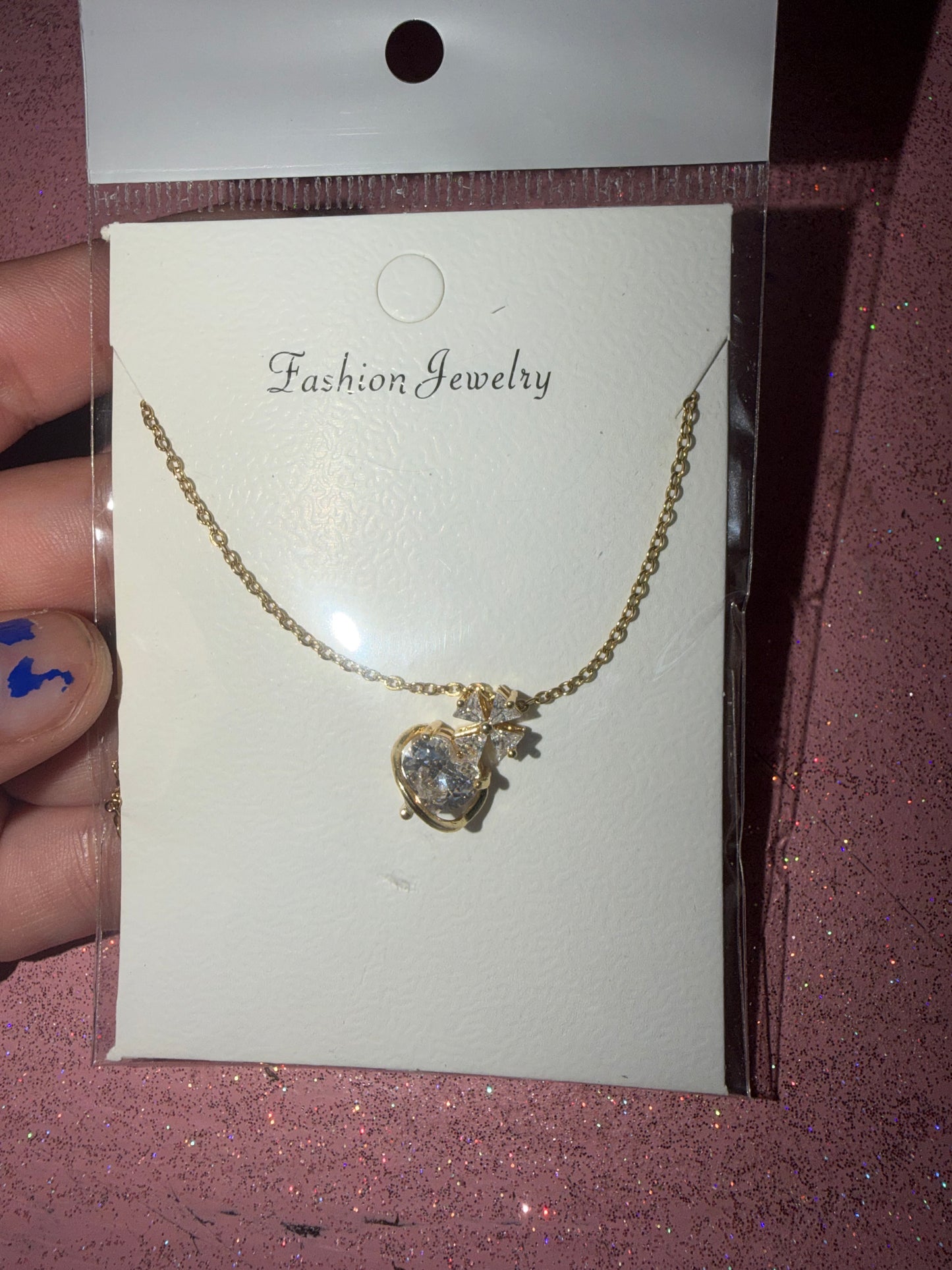 Heart with cross necklace