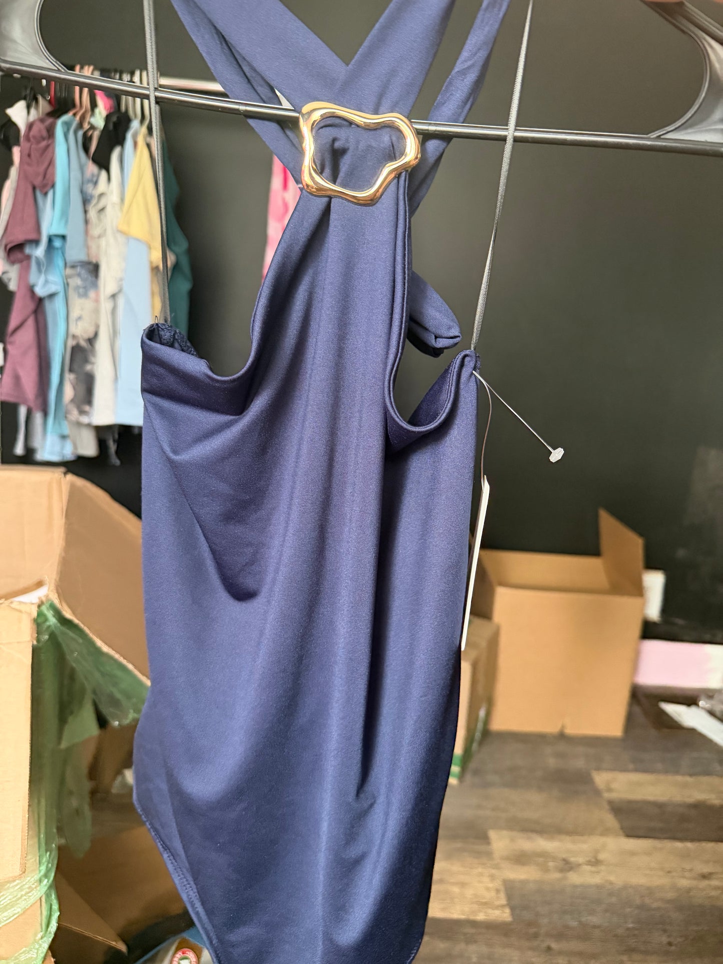 Navy blue bodysuit (M)