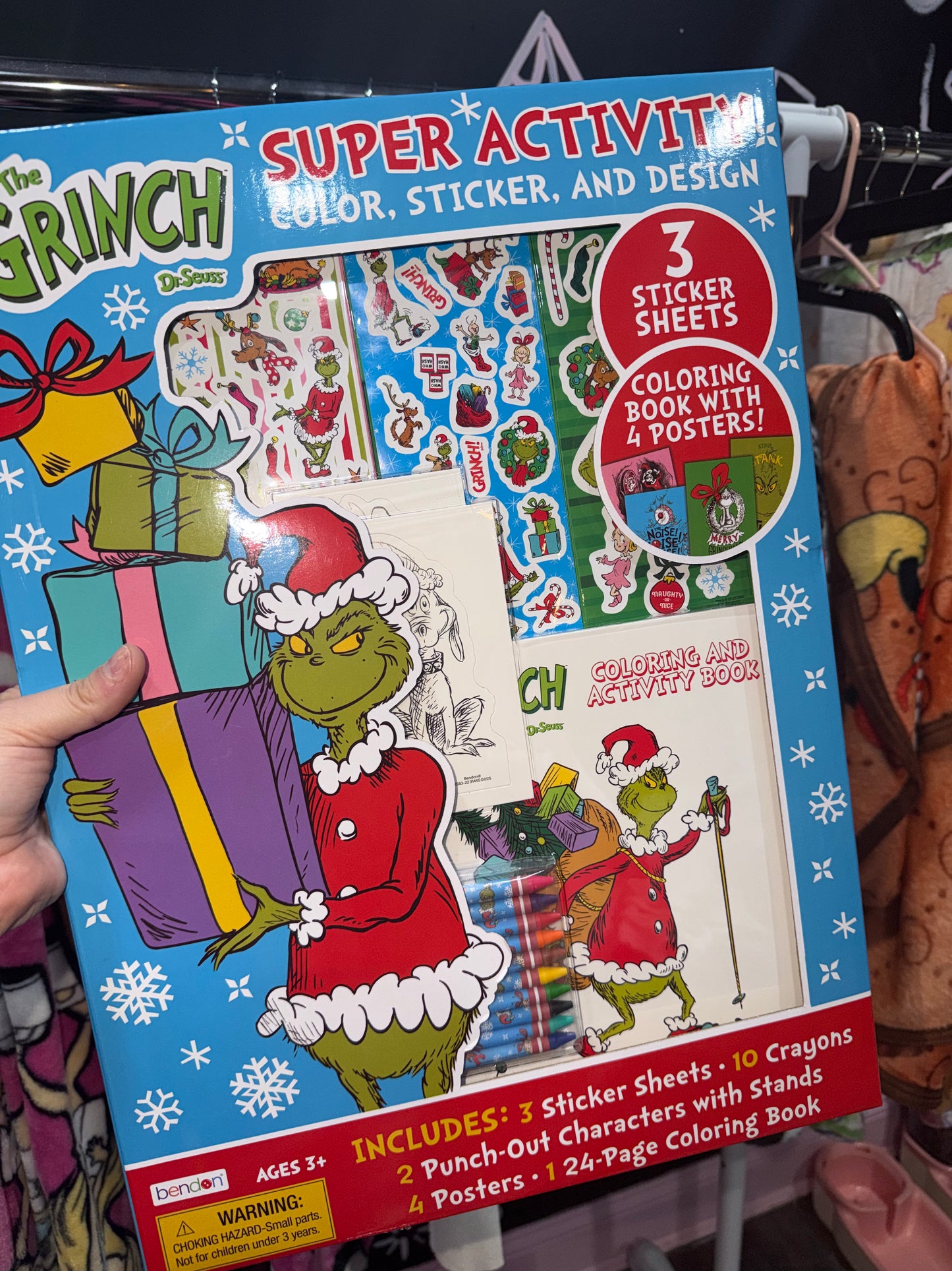 Grinch coloring and sticker set