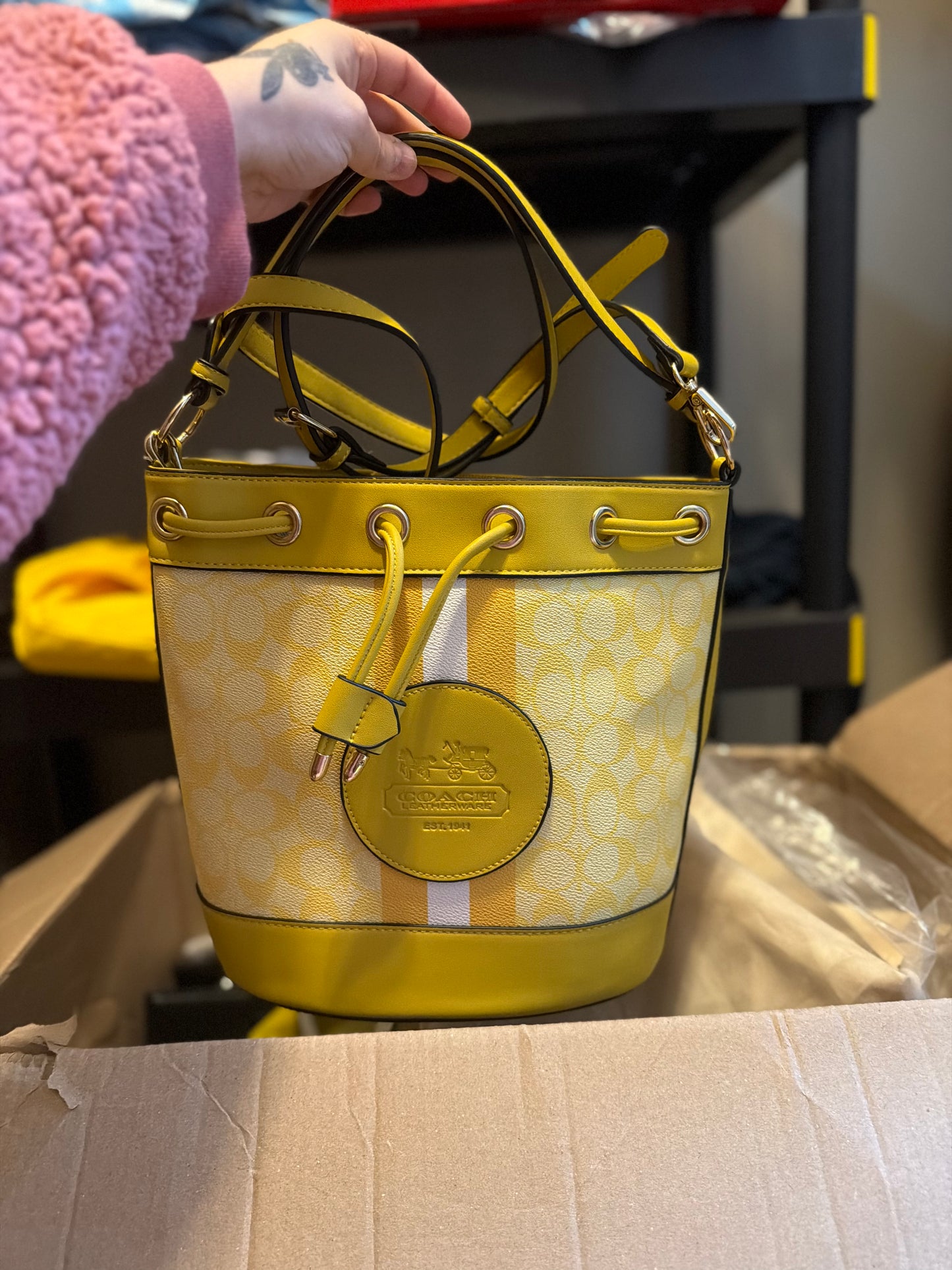 Coach yellow bag