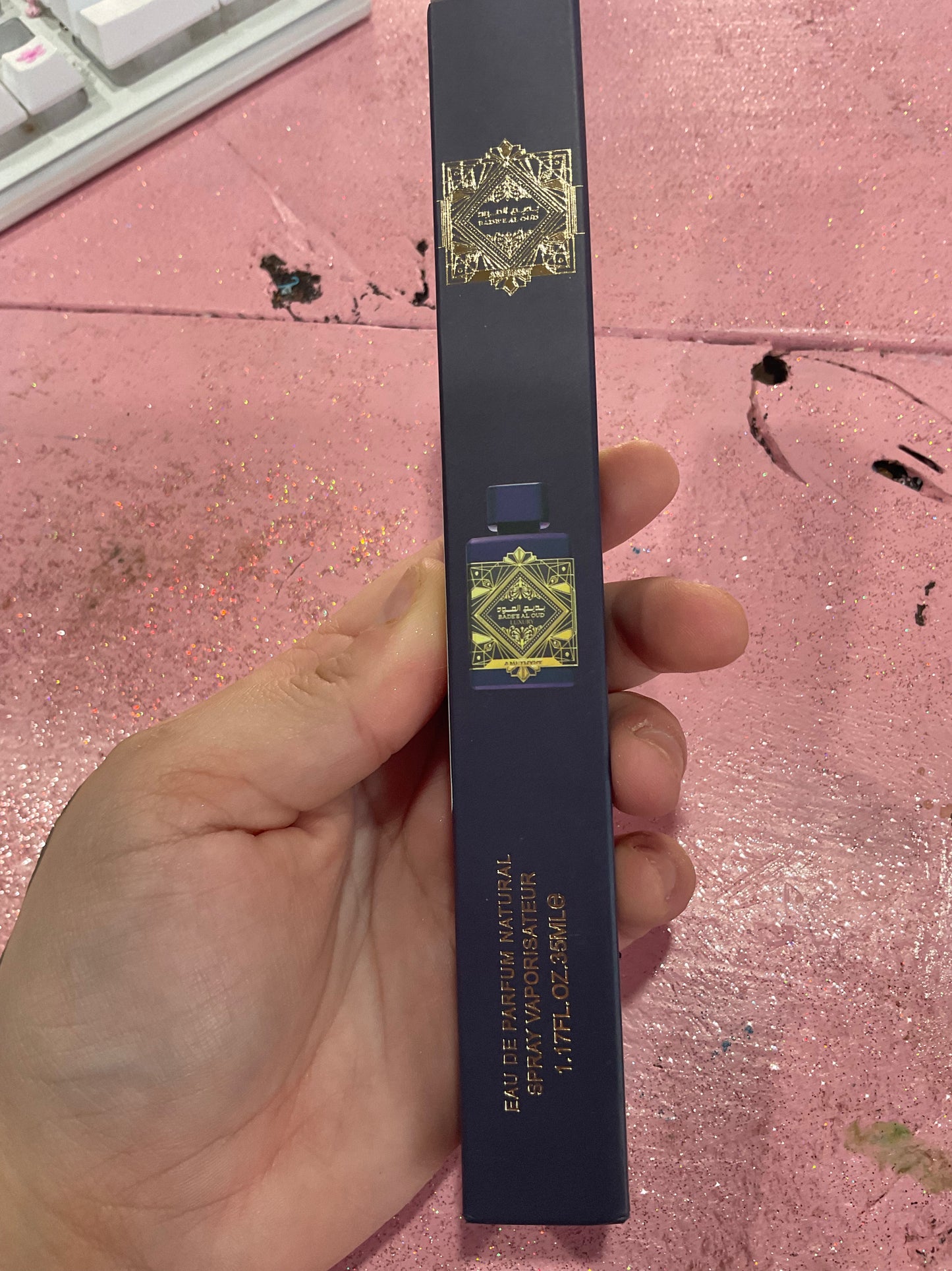 Navy blue badee Al oud cologne
