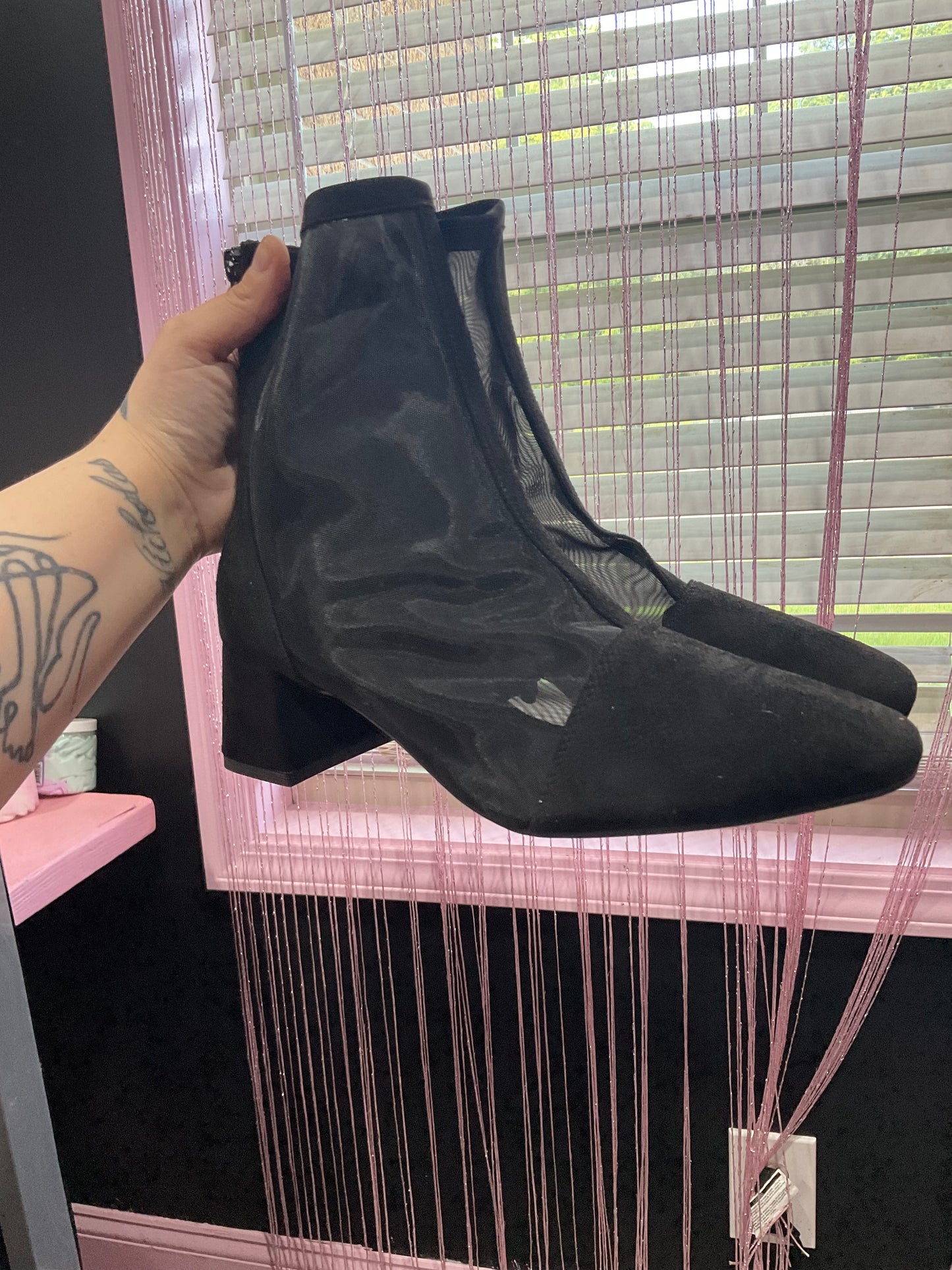 Black booties size 9