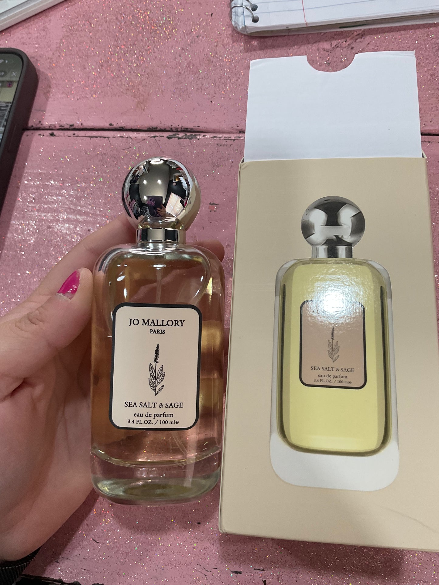 Sea salt and sage perfume