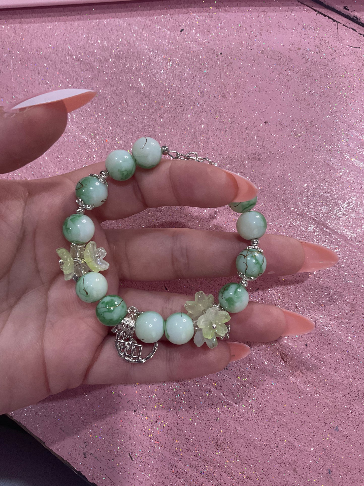 Green marble bracelet
