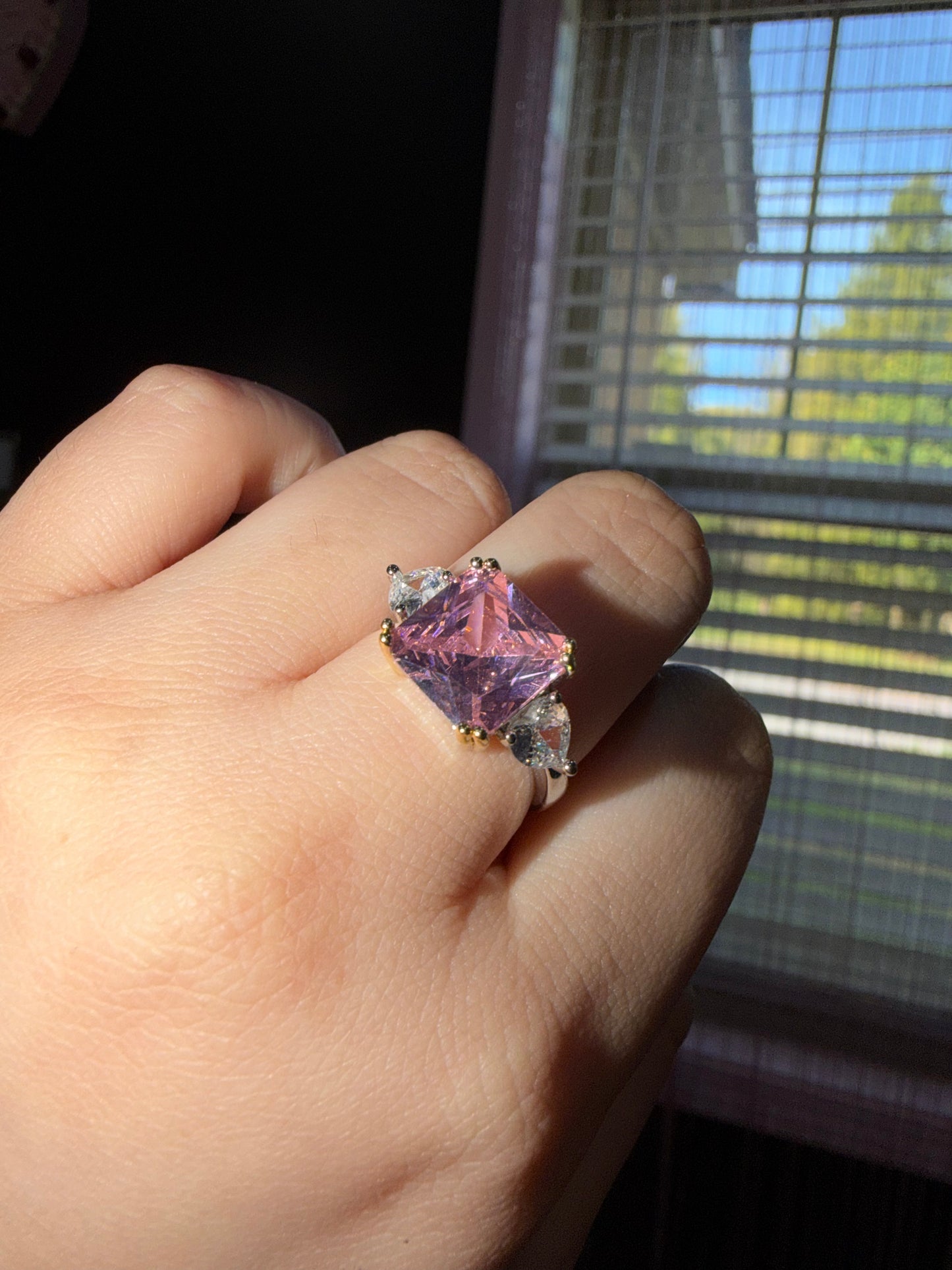 Pink chunky ring