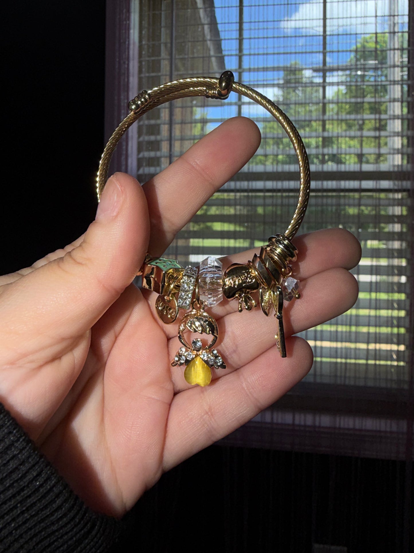 Angel charm bracelet