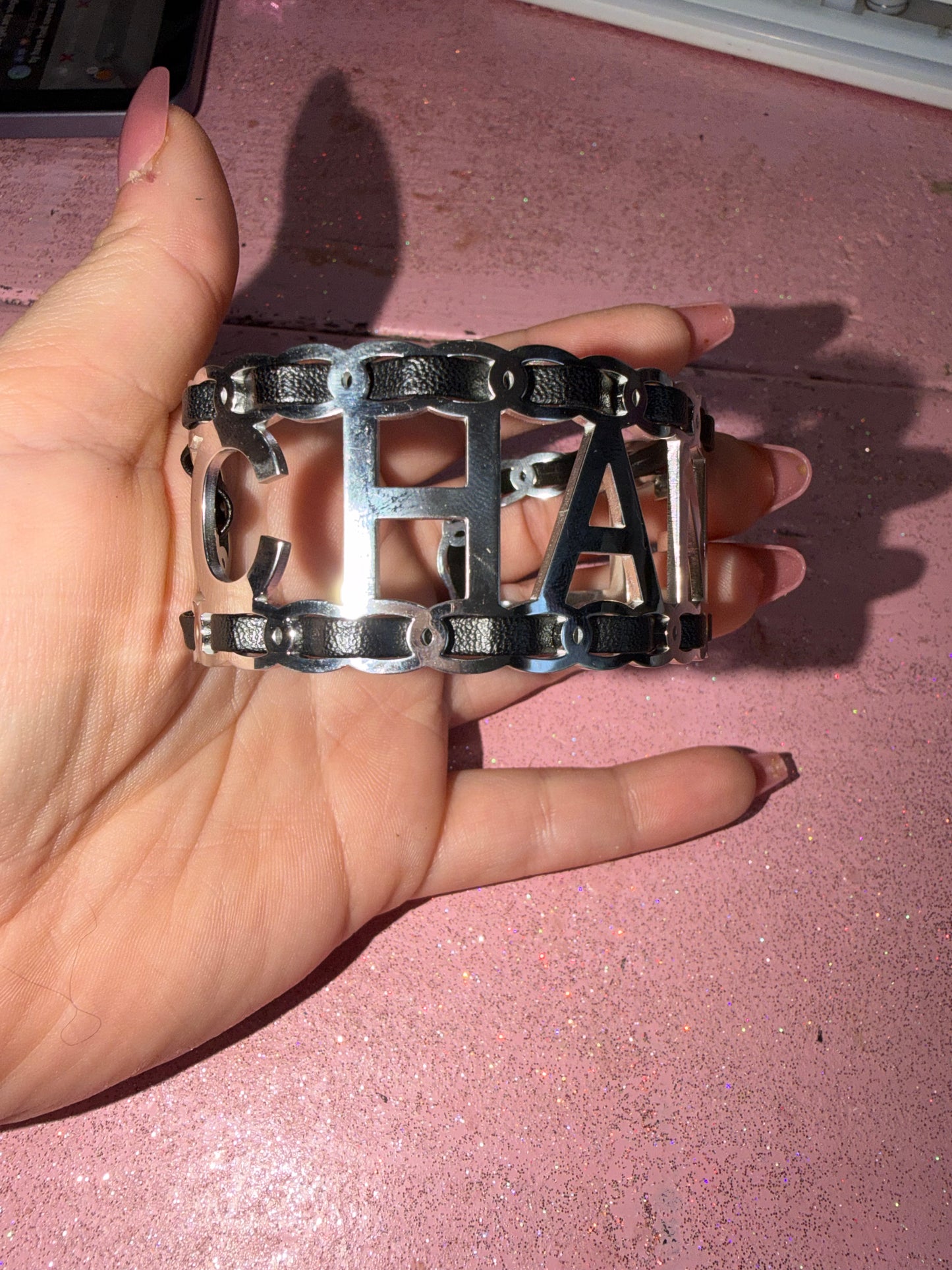 Cc black bracelet