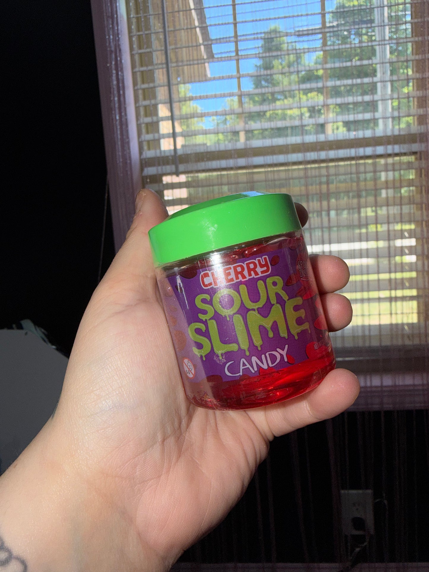 Cherry sour slime candy