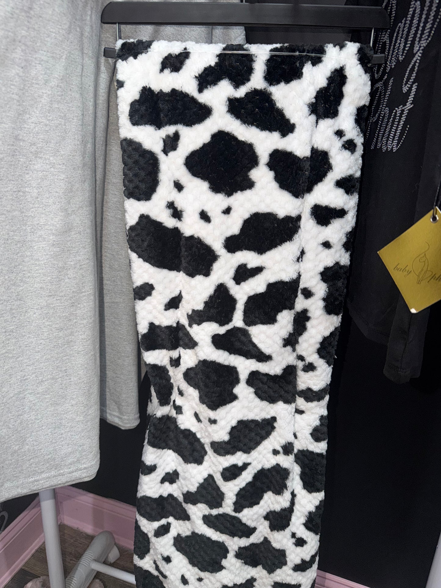 Cow print blanket