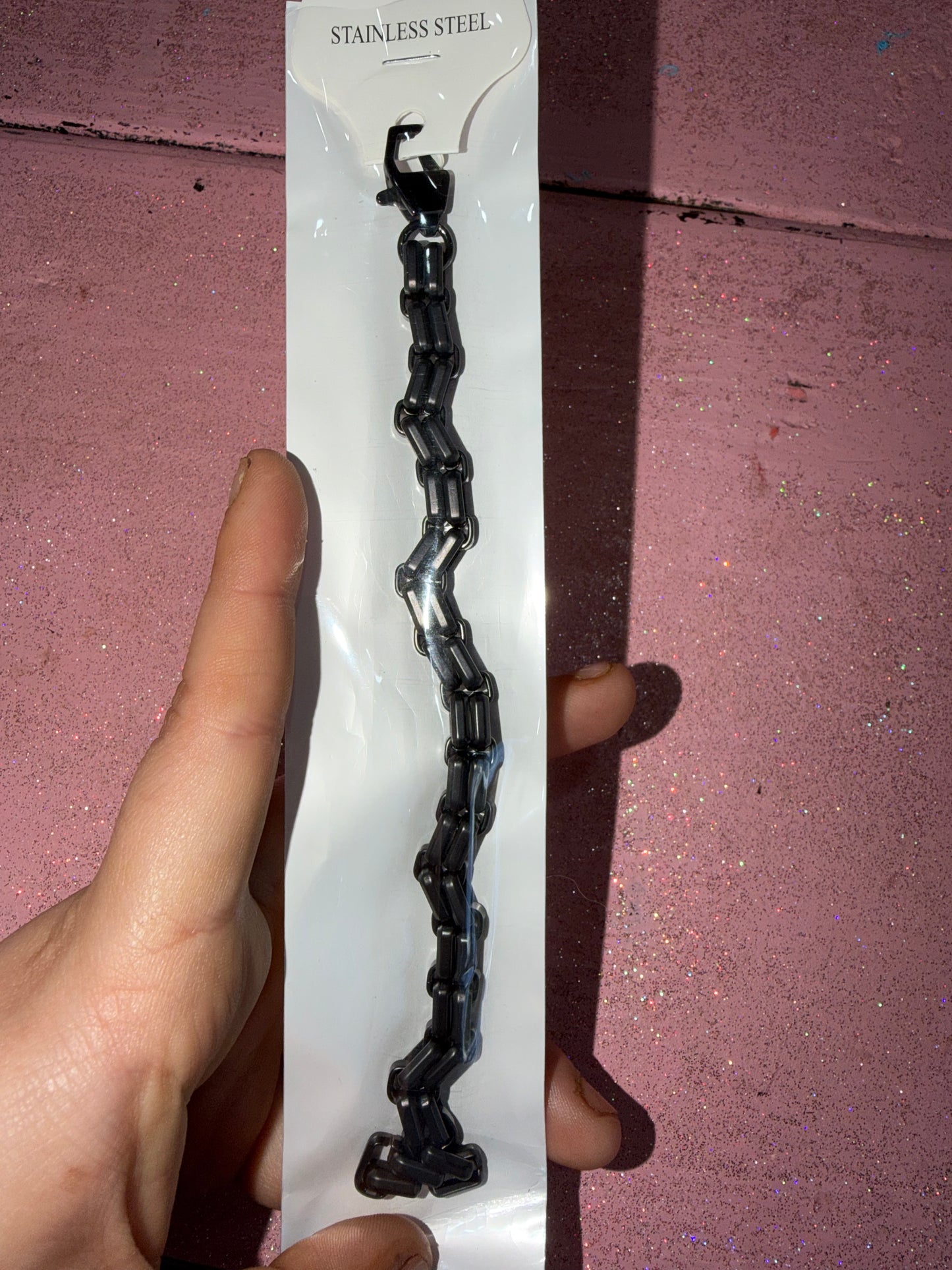 Black thick men’s bracelet