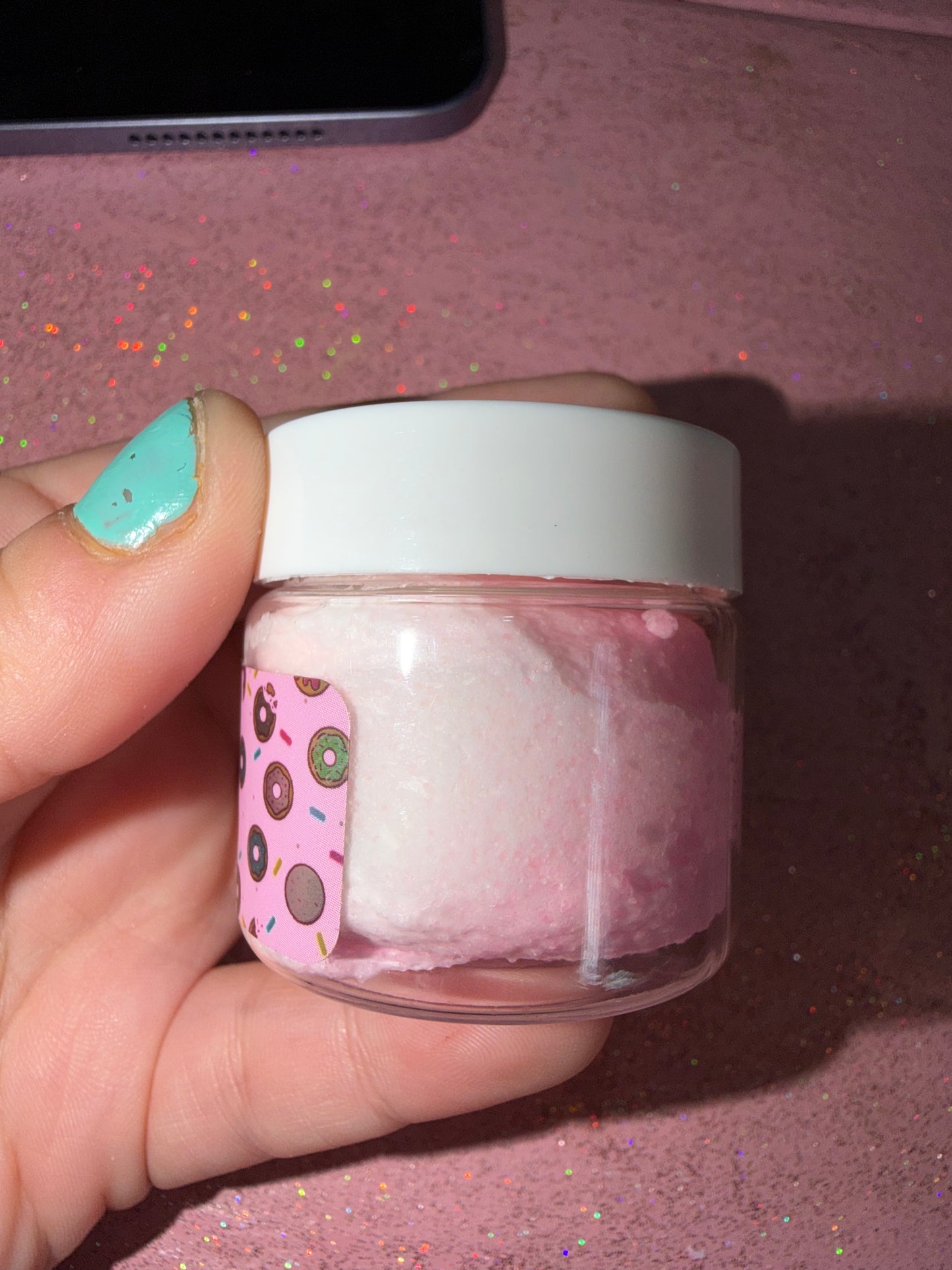 Donut scented lip scrub
