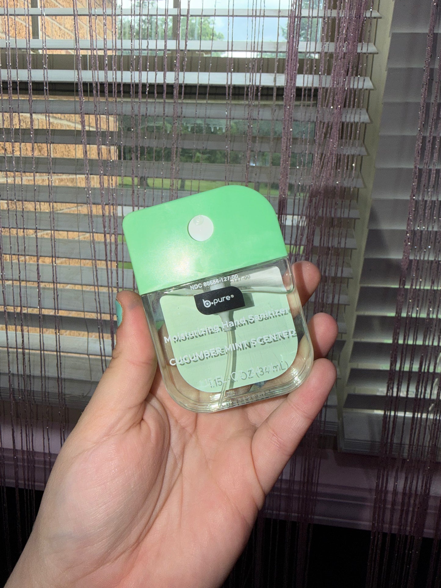 Cucumber mint hand sanitizer