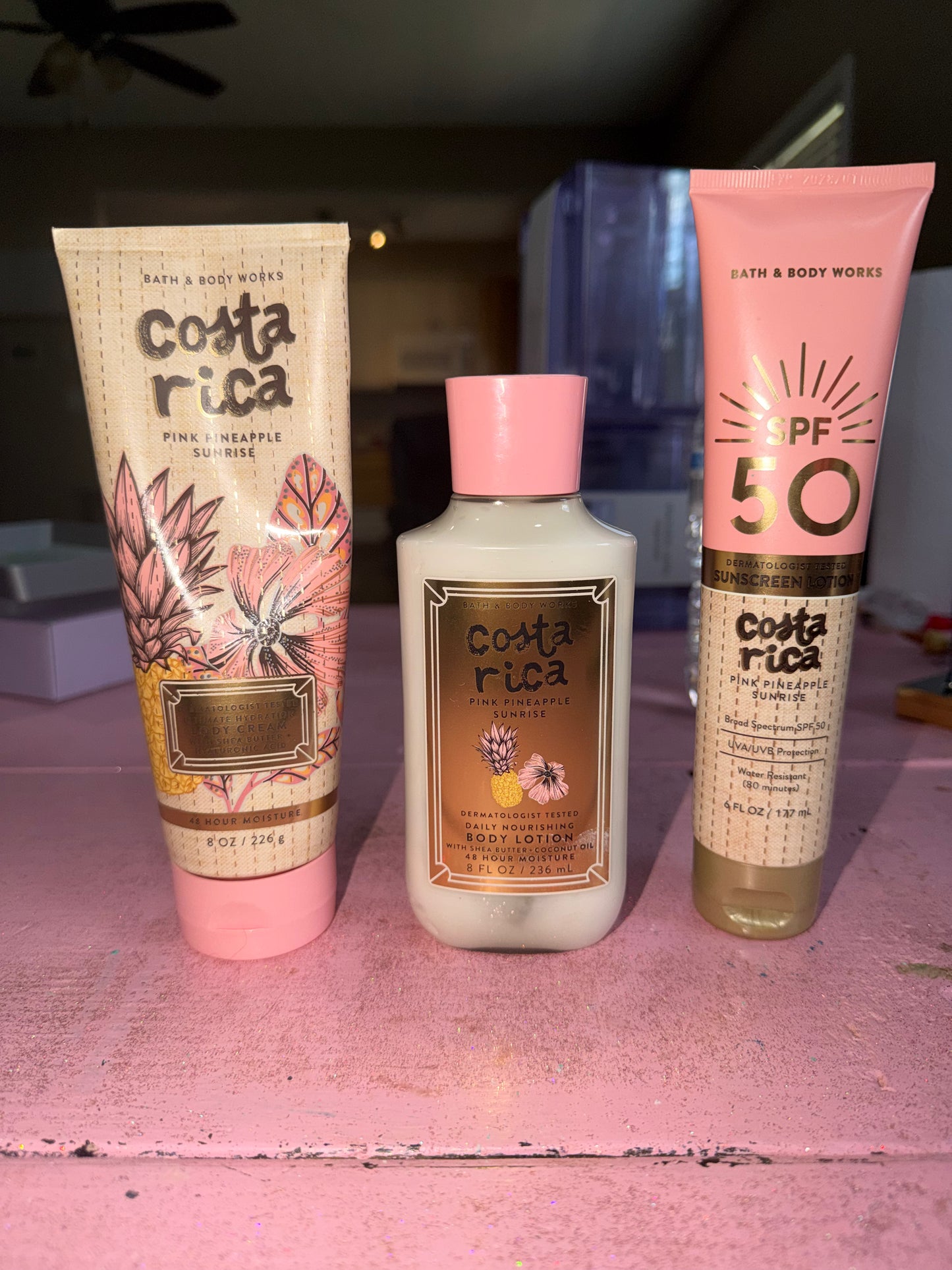 Costa Rica pink pineapple 3 pcs set