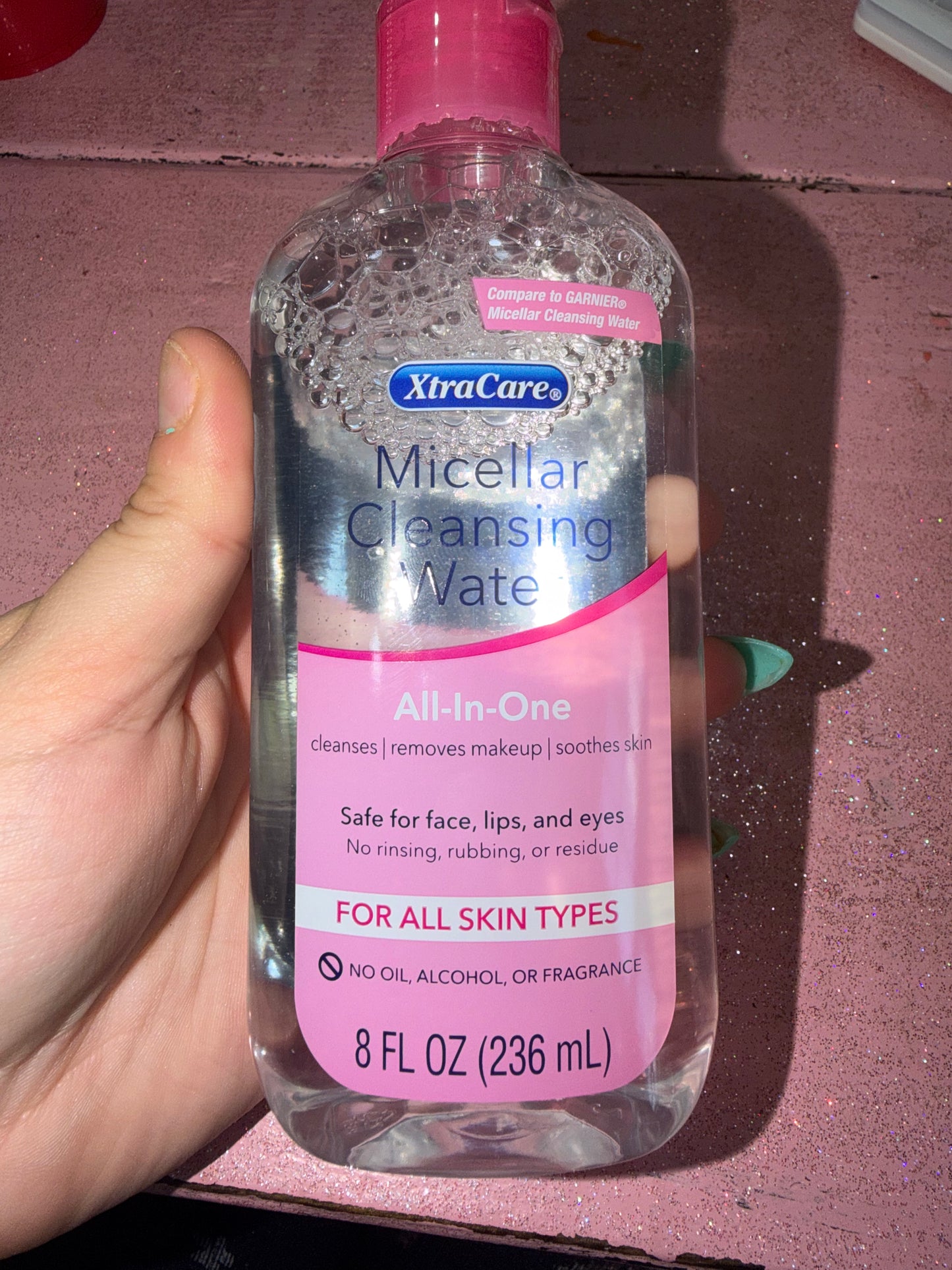 Micellar water makeup remover