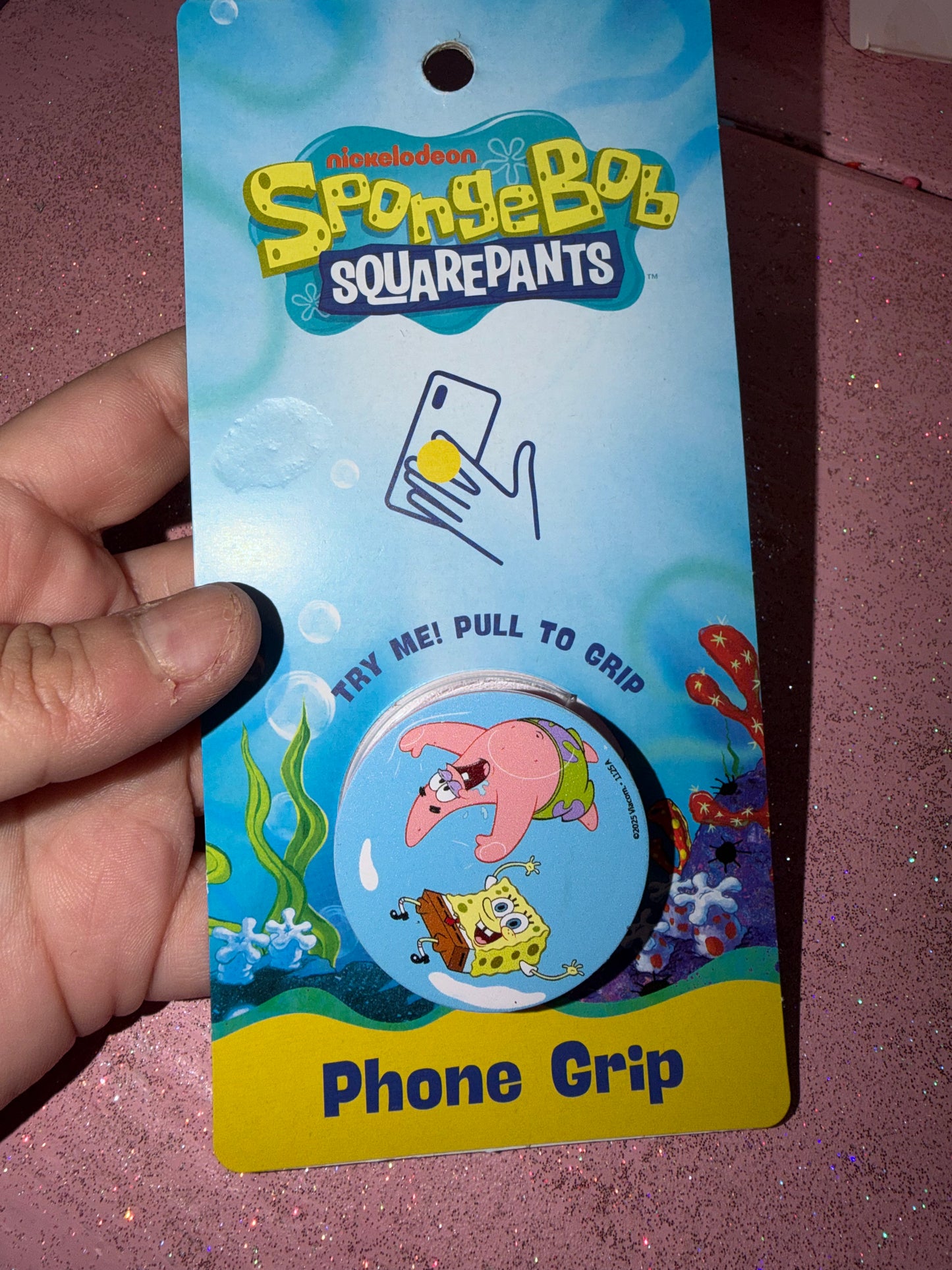 SpongeBob phone grip