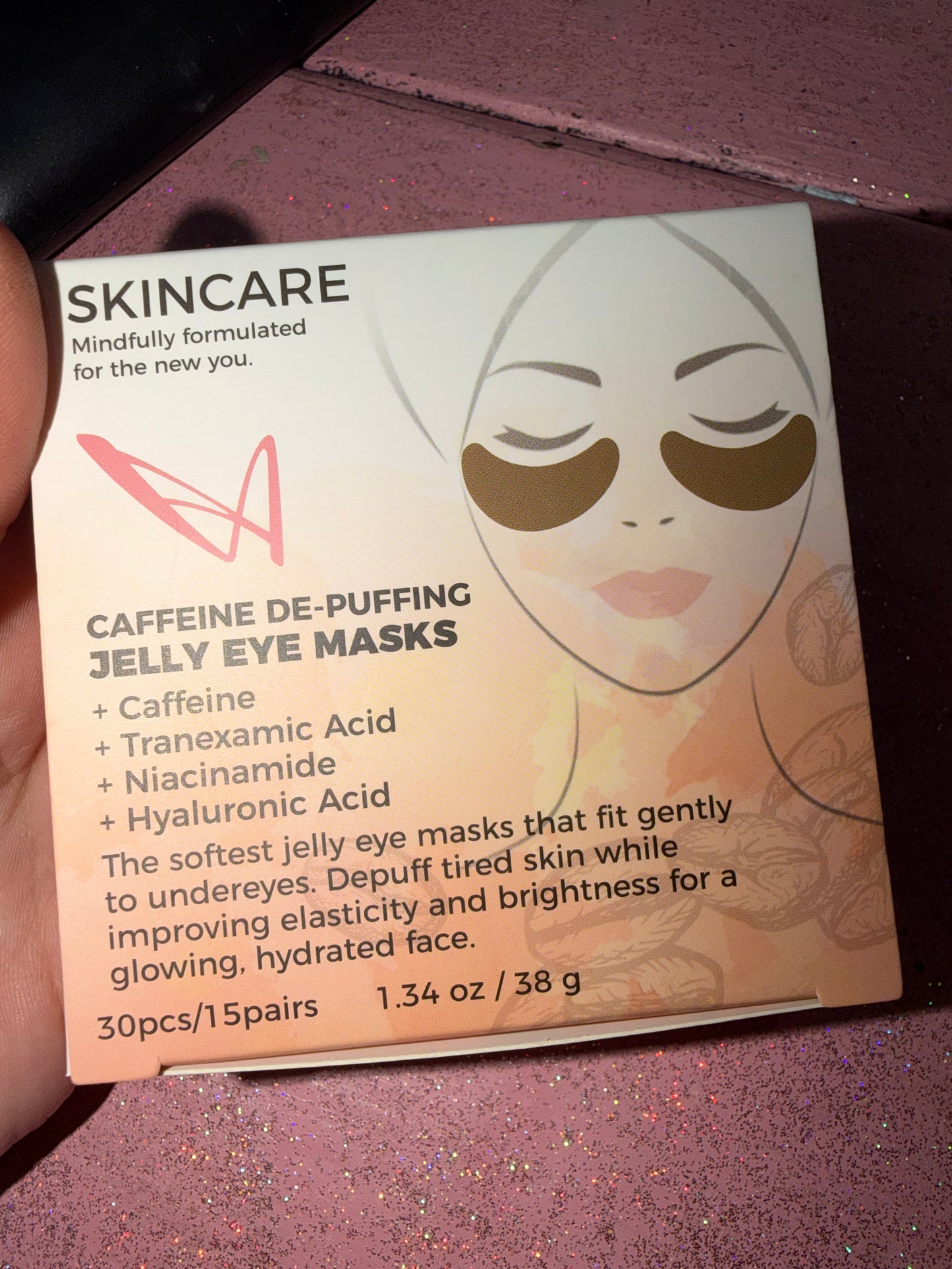 Caffeine de puffing jelly eye masks
