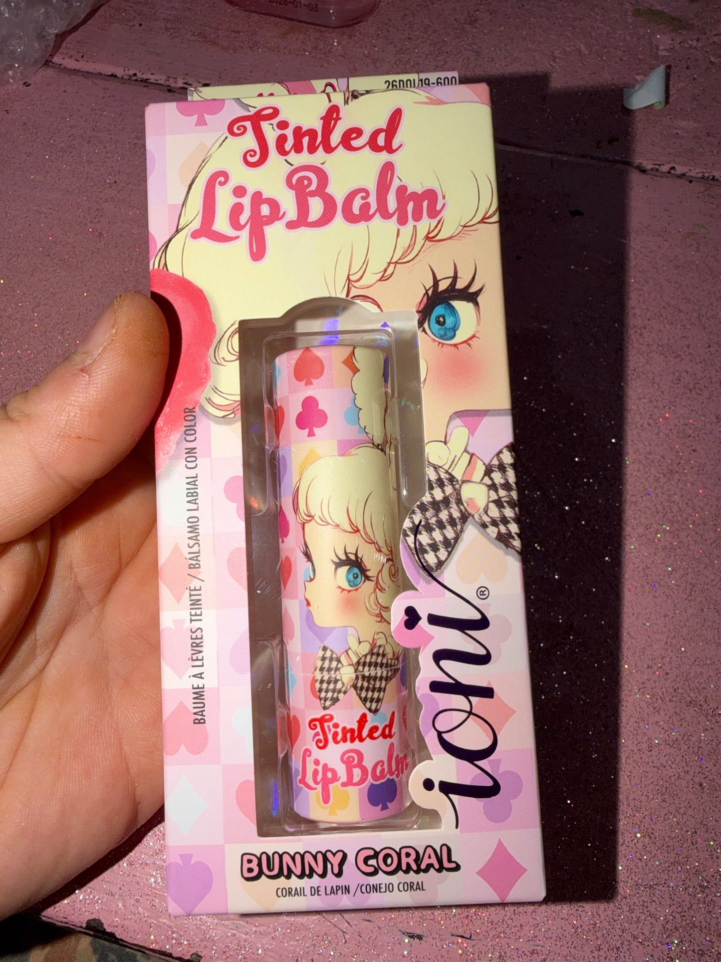 Ioni bunny coral lip balm
