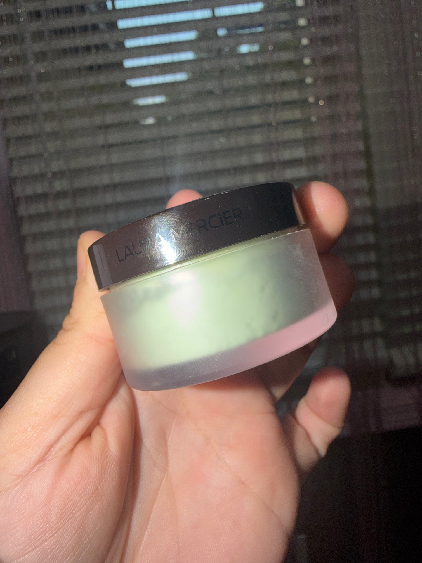 Laura Mercer mint setting powder (for canceling out redness, acne or irritation)