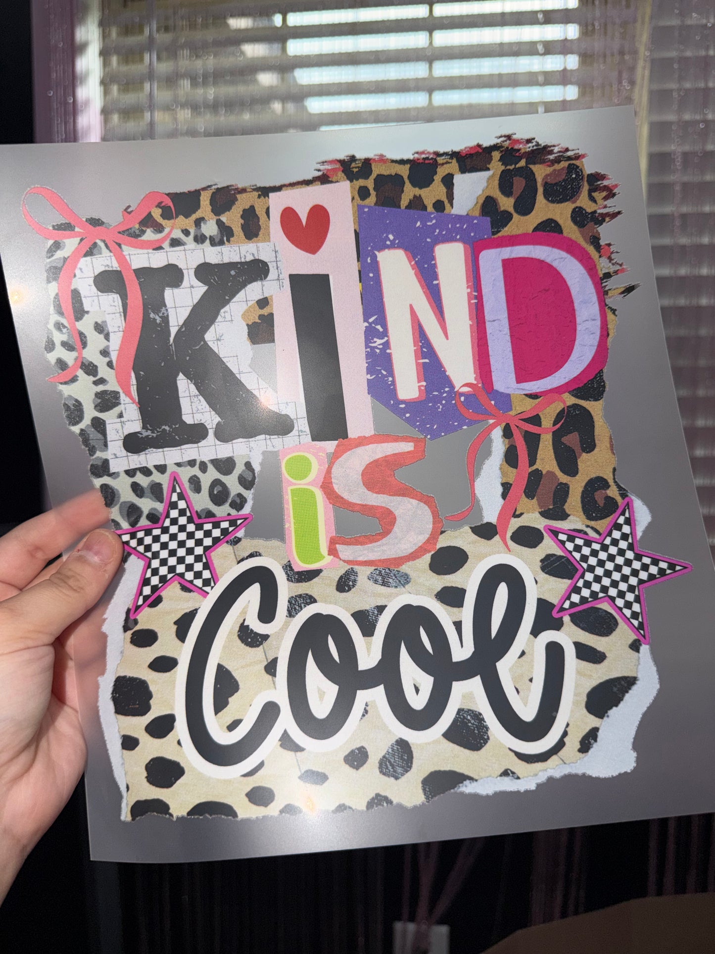 Kind is cool DTF transfer