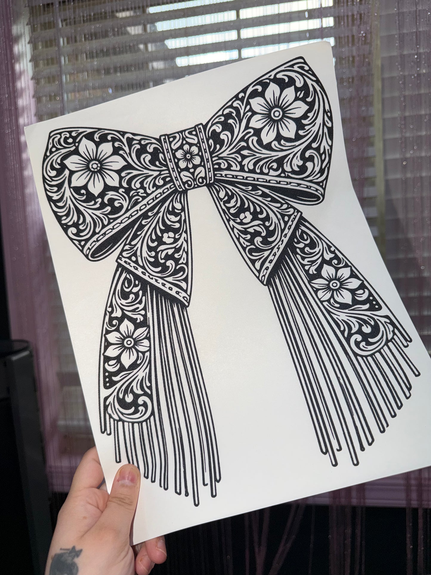 Fringe bow screen transfer