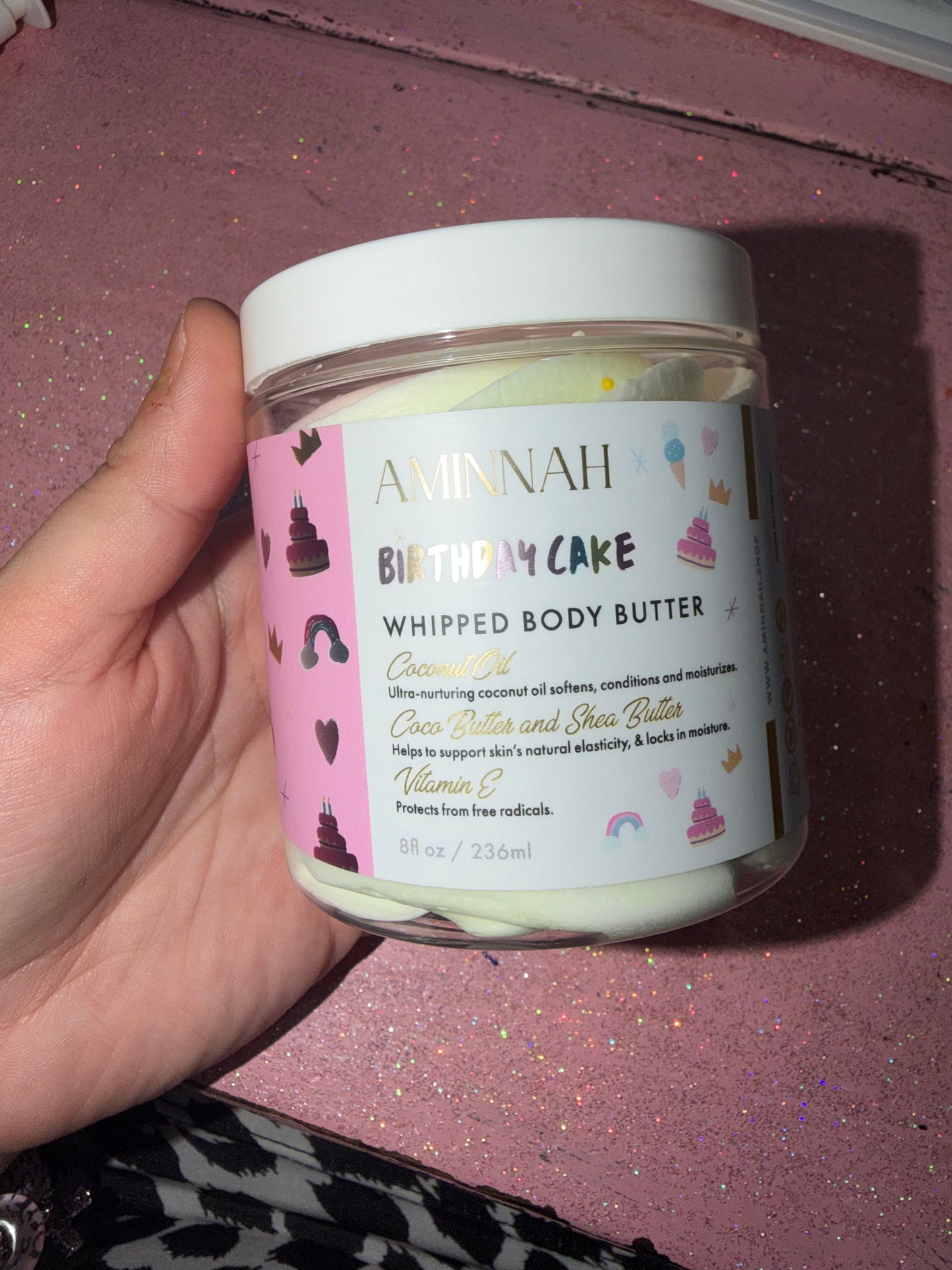 Birthday cake body butter