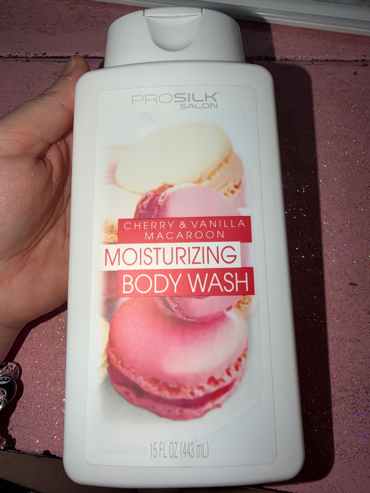Cherry and vanilla macaroon body wash