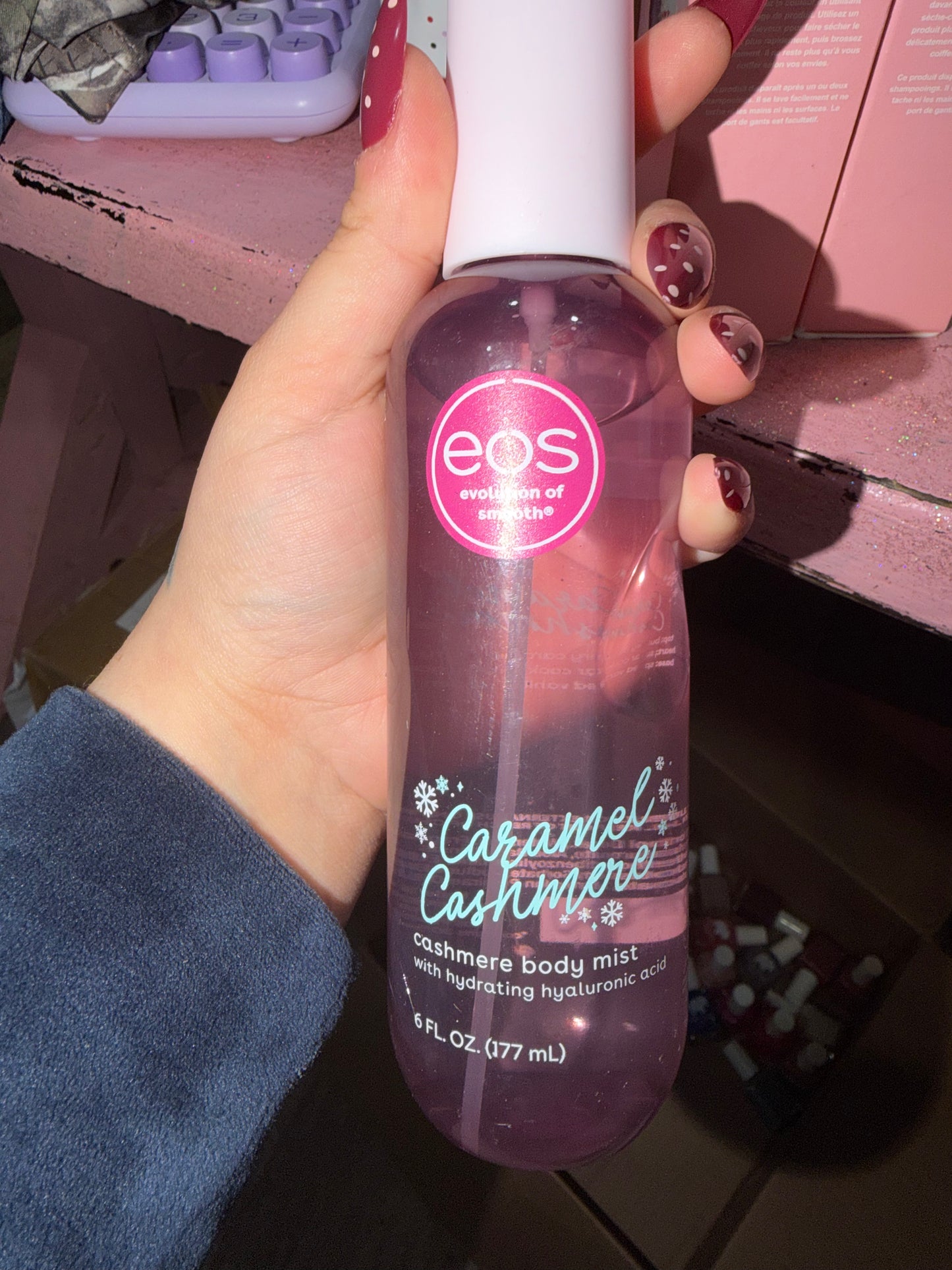 EOS caramel cashmere body mist