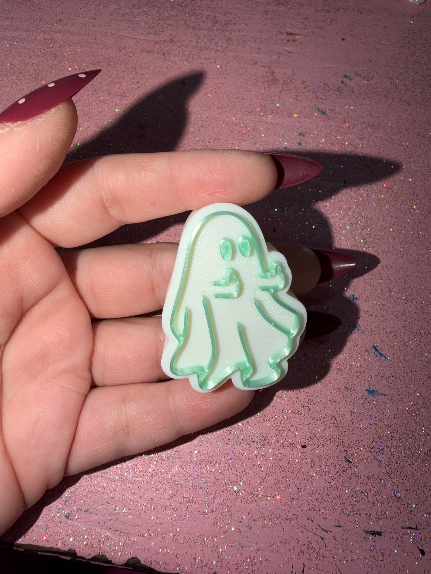 Ghost middle finger straw topper
