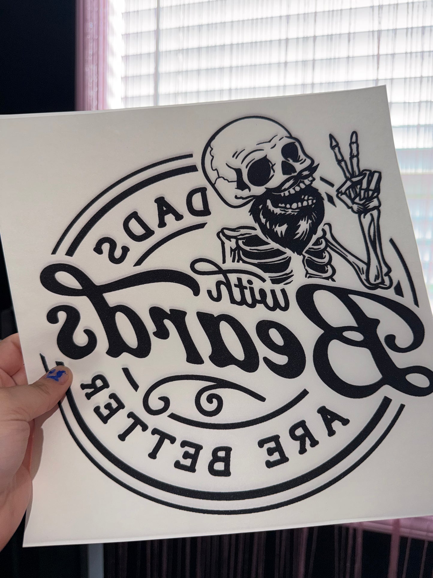 Dads with beards t shirt transfer