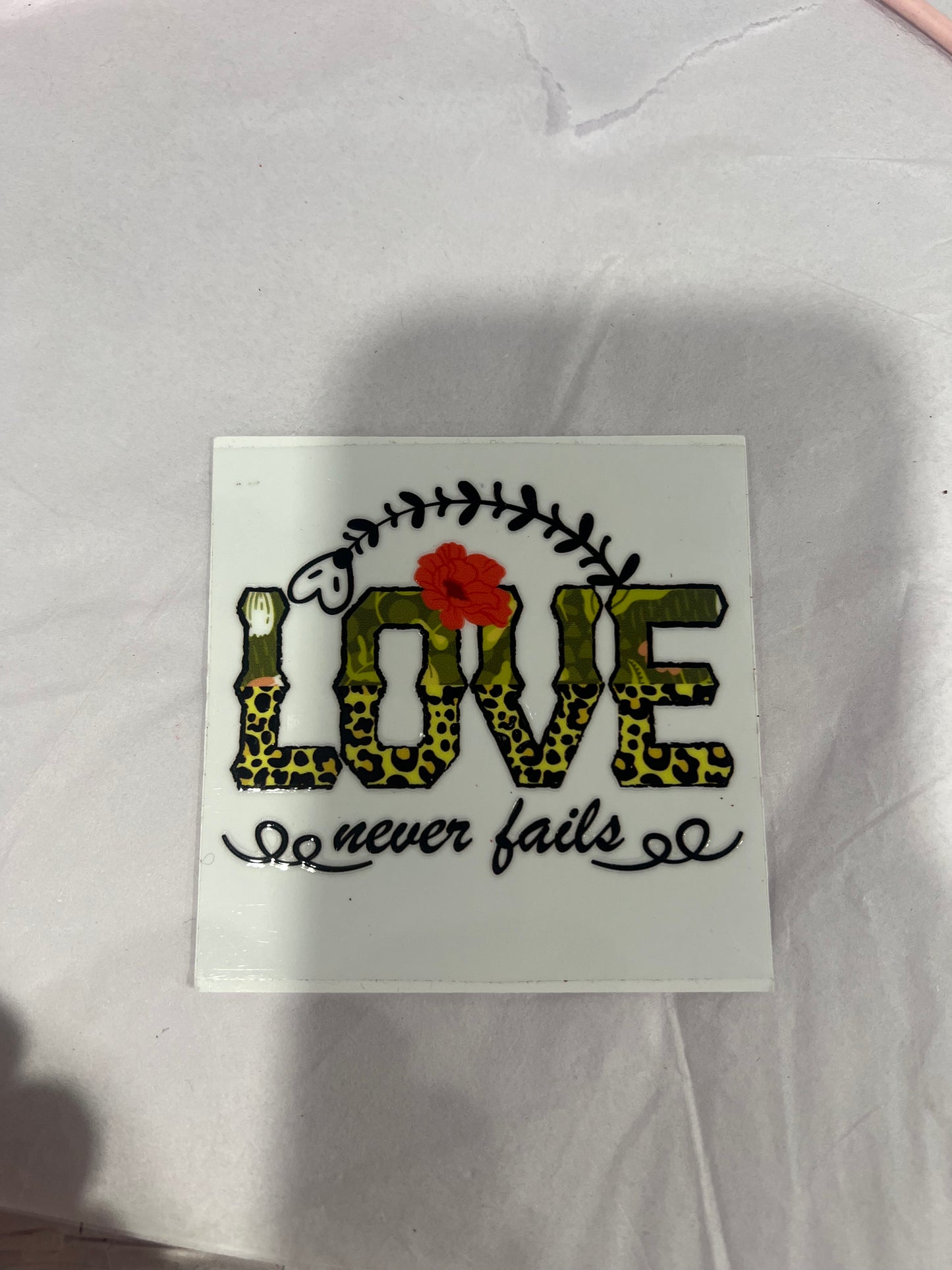 Love never fails wrap