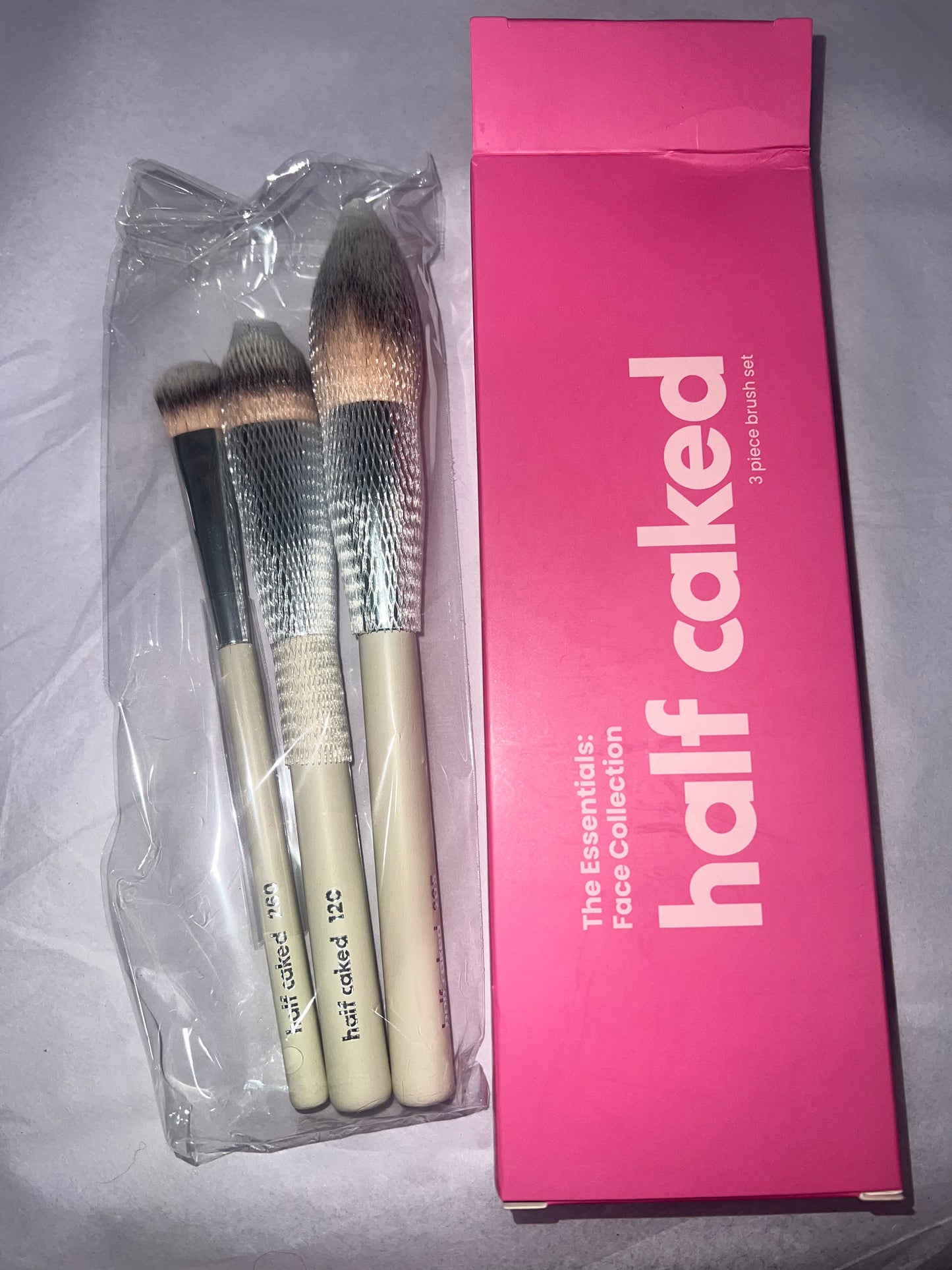 Half caked face brushes