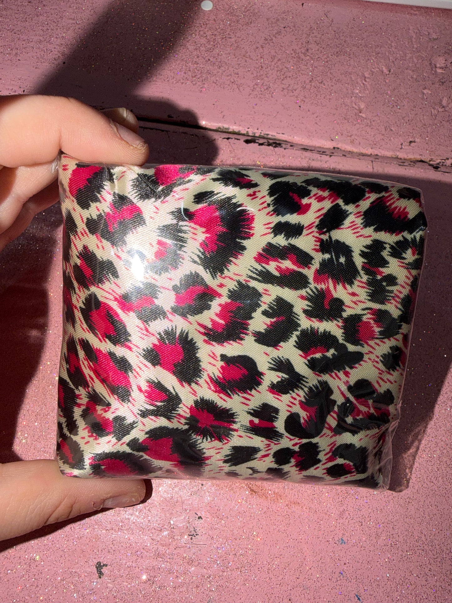 Cheetah hot pink shower cap