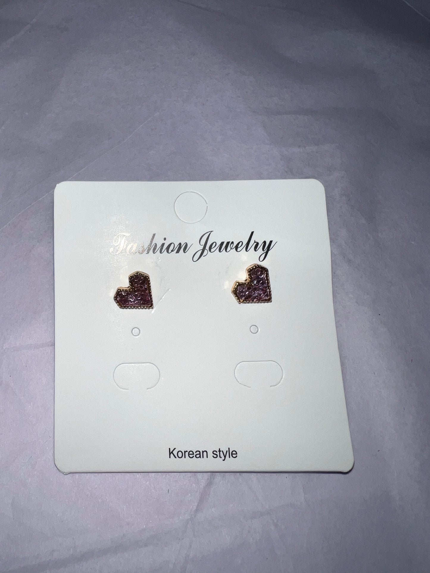 Glitter heart earrings