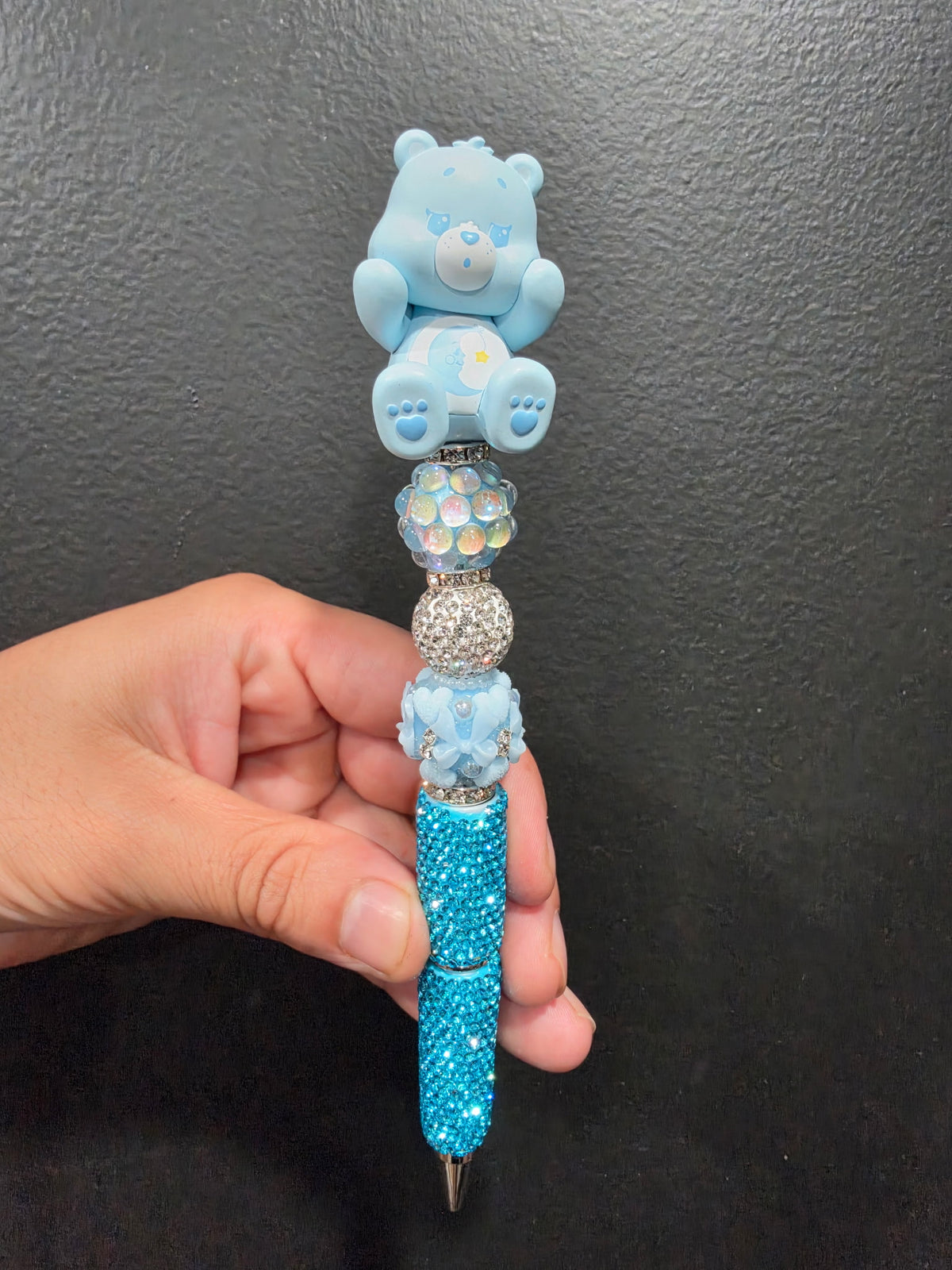 Rhinestone sleepy bear pen