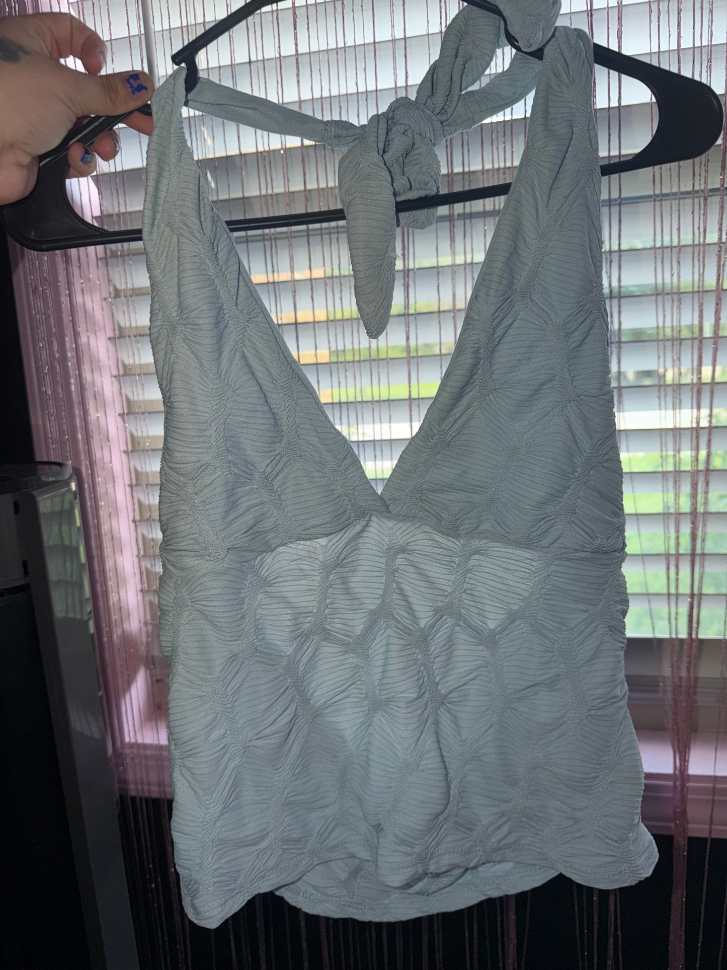 Blue halter top (XL)