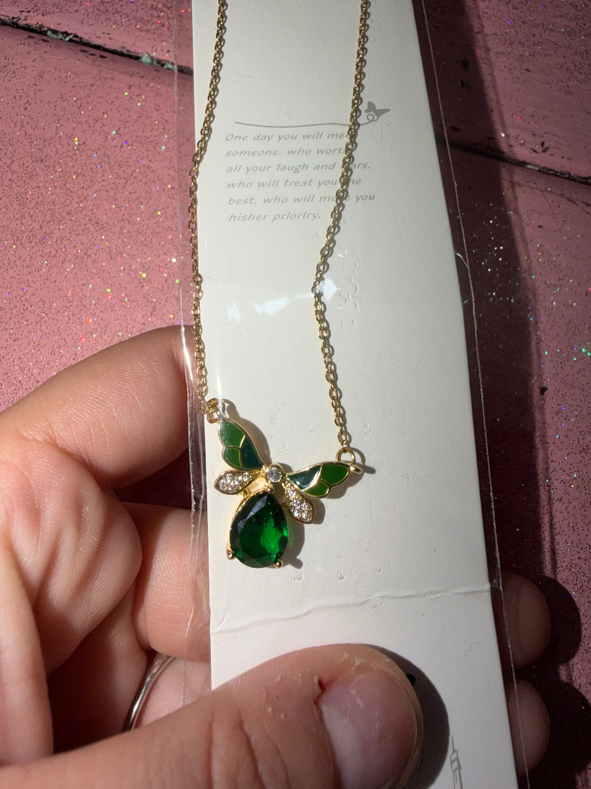 Emerald green necklace