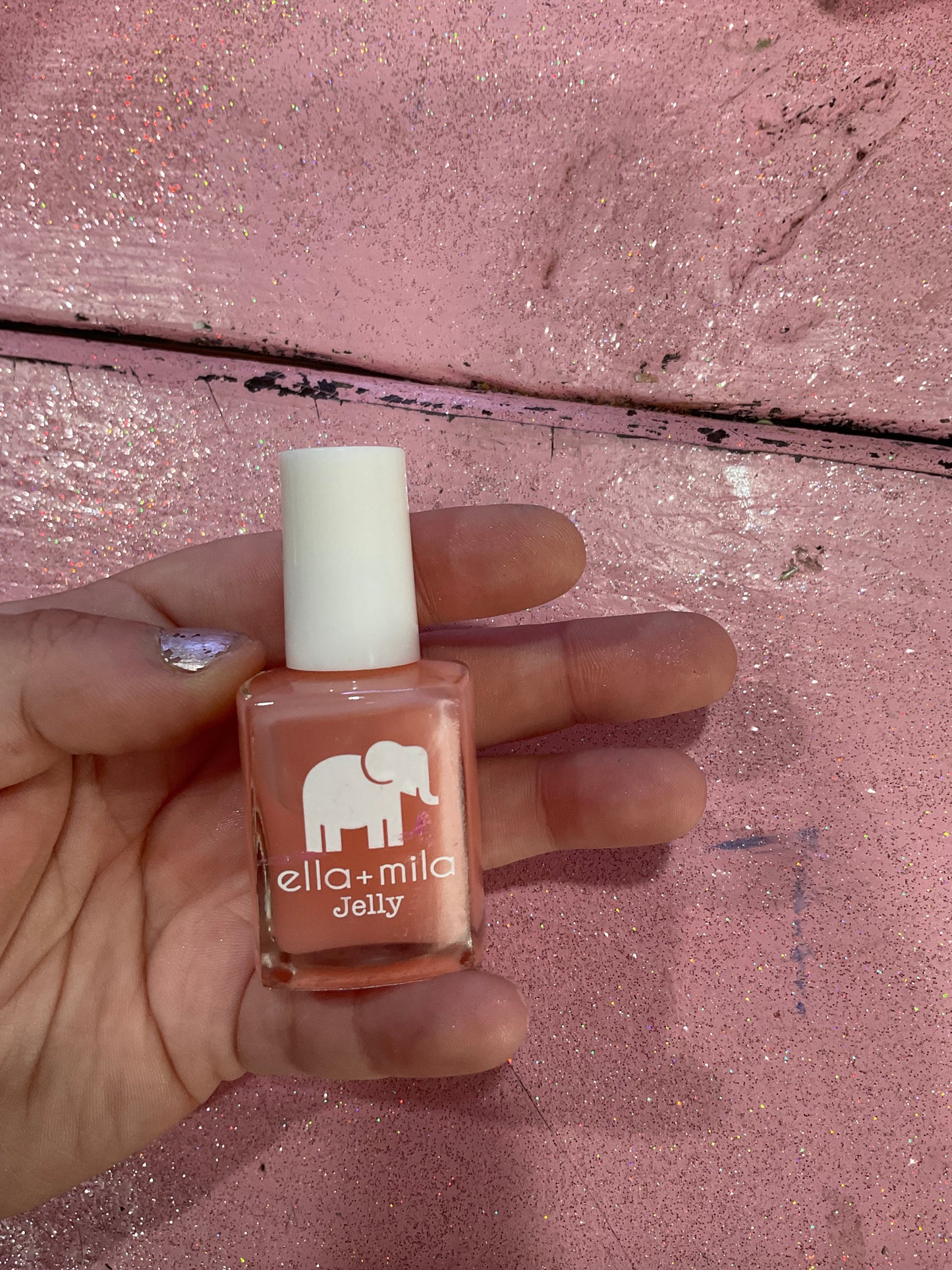 Baby pink jelly polish