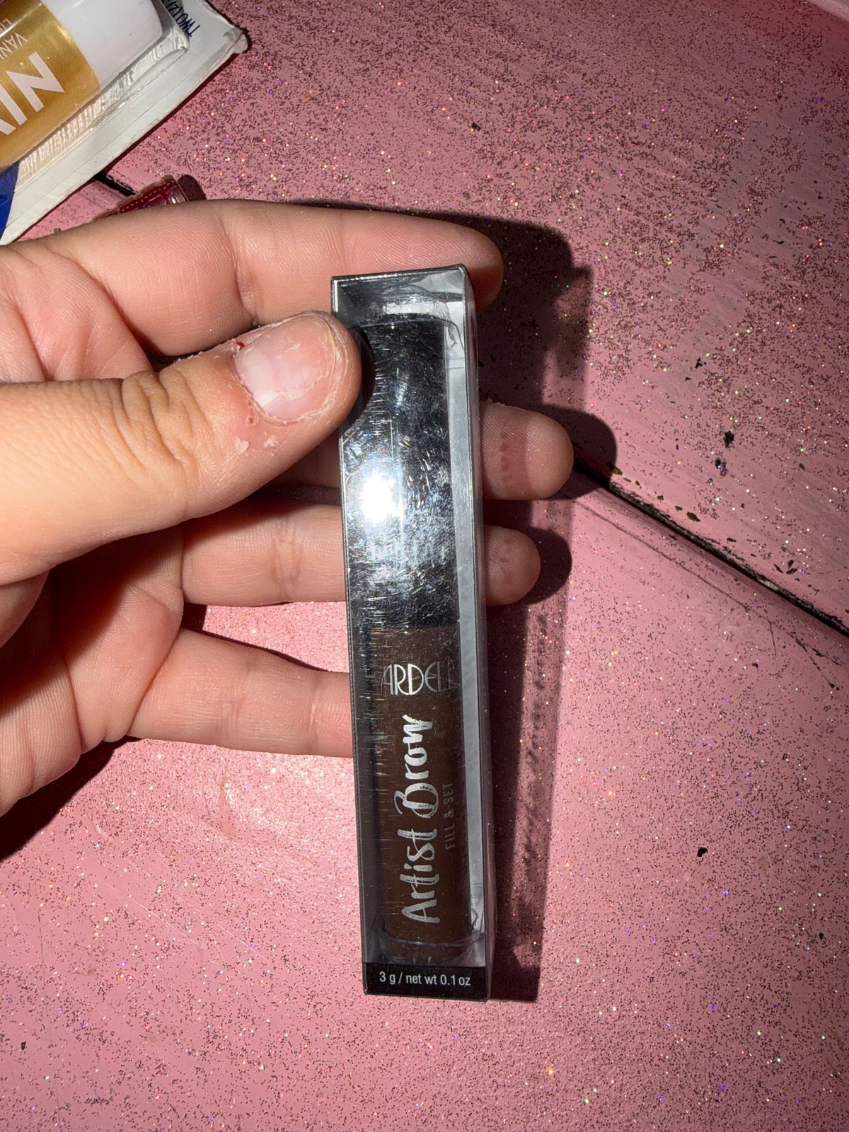 Ardel dark brown brow brush