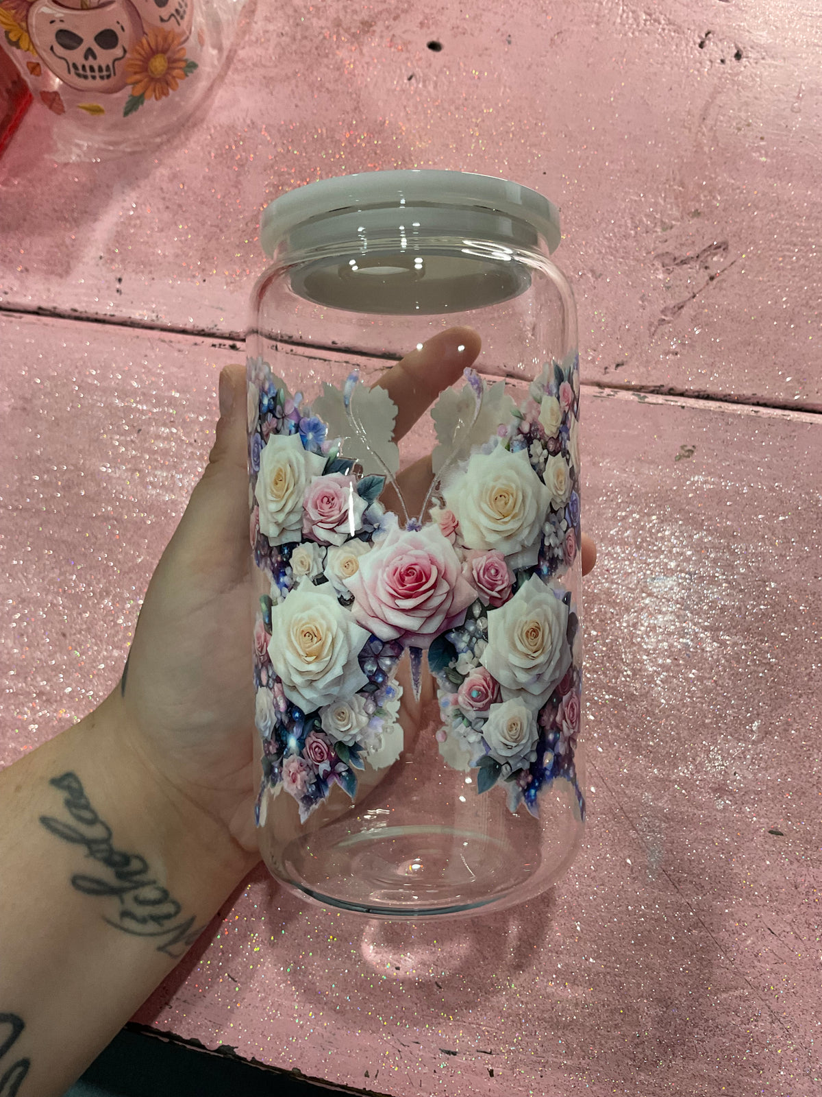 Grey butterfly cup