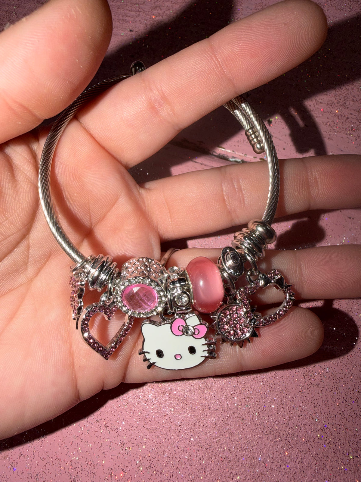 Hello kitty pink charm bracelet
