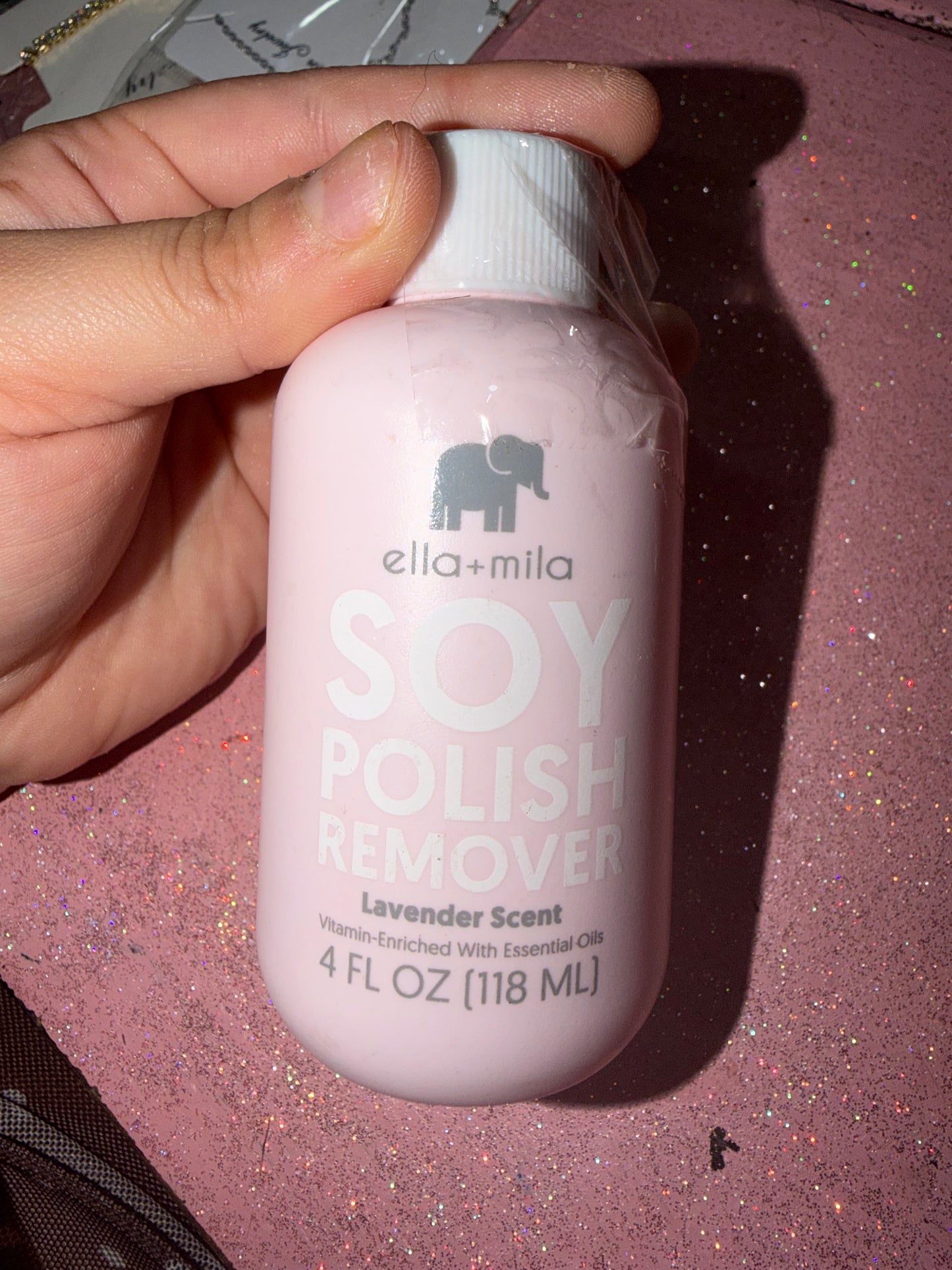 Lavender scented nail polish remover