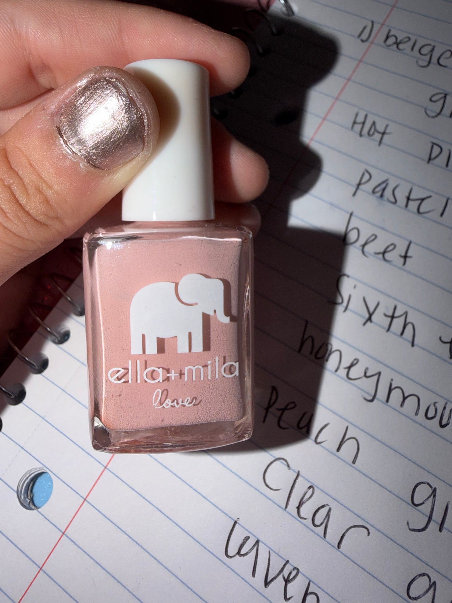 Light pink polish