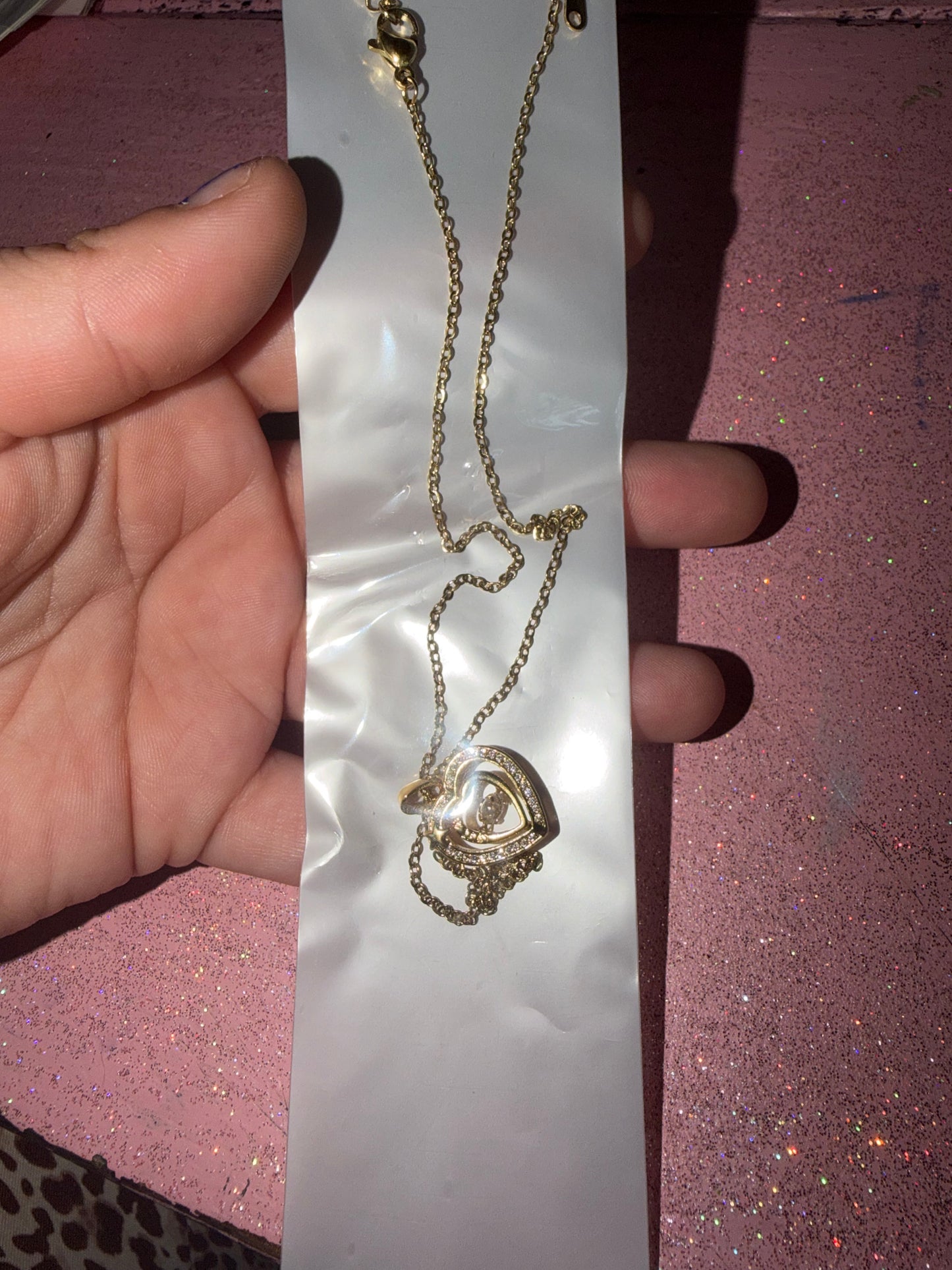 Layered heart necklace