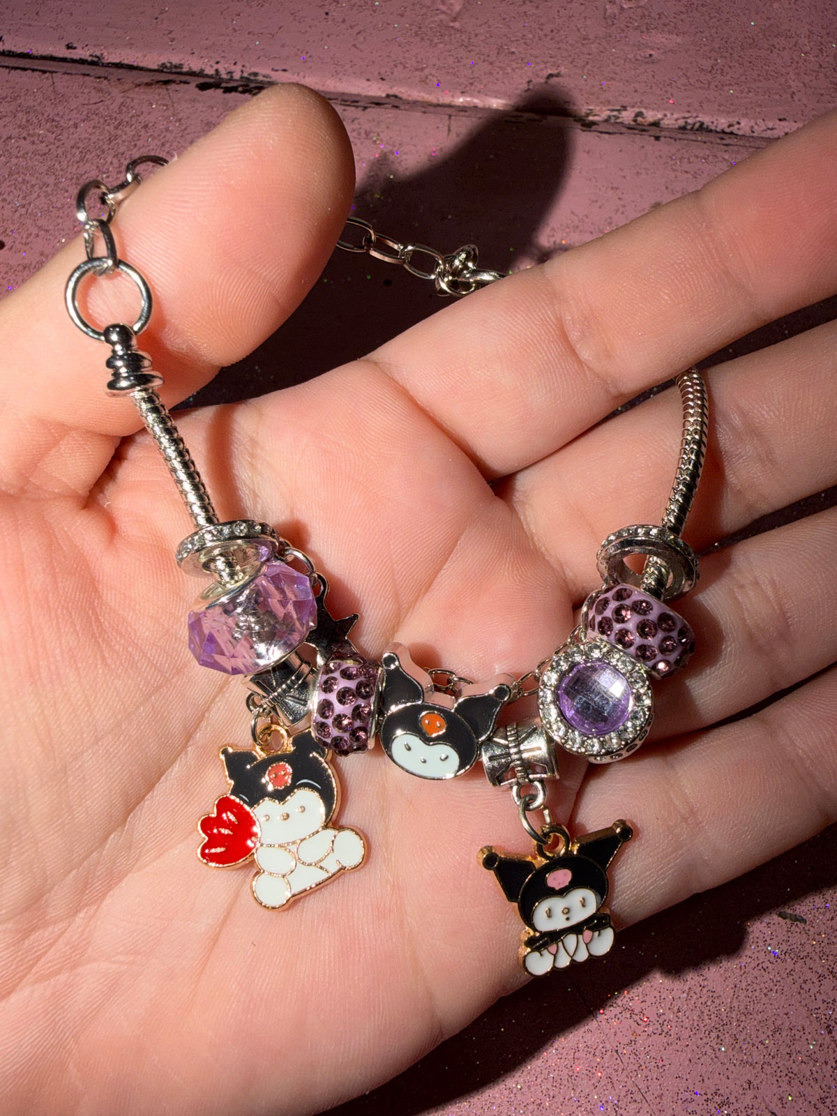 Kuromi charm bracelet